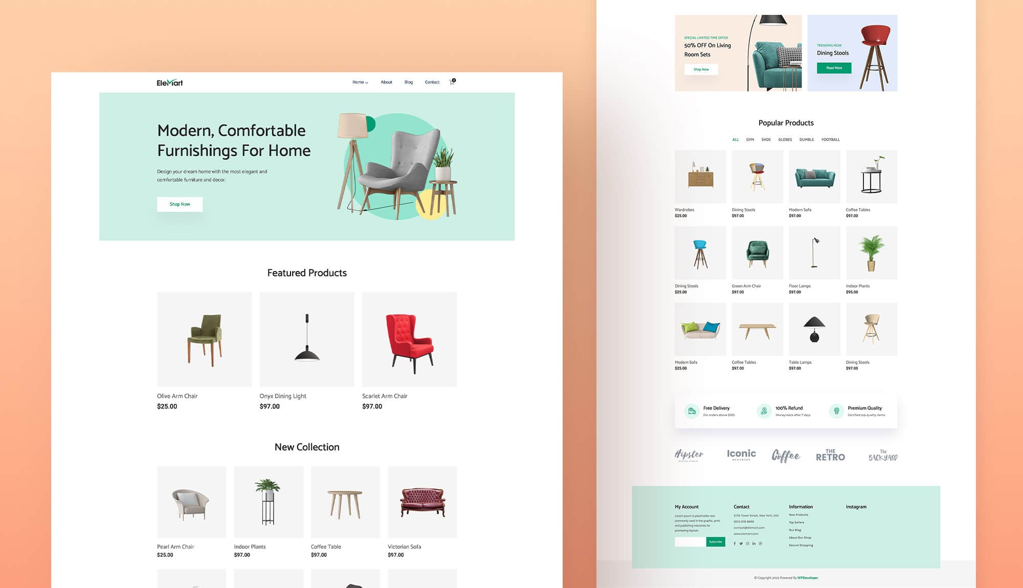 EleMart Home Furniture For Gutenberg Banner