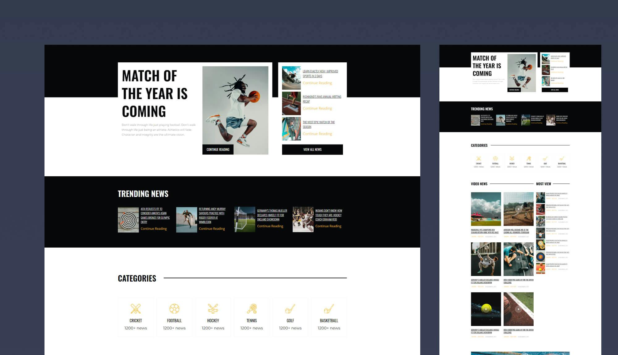 GameInfo - Sports News Website Template For Gutenberg Banner