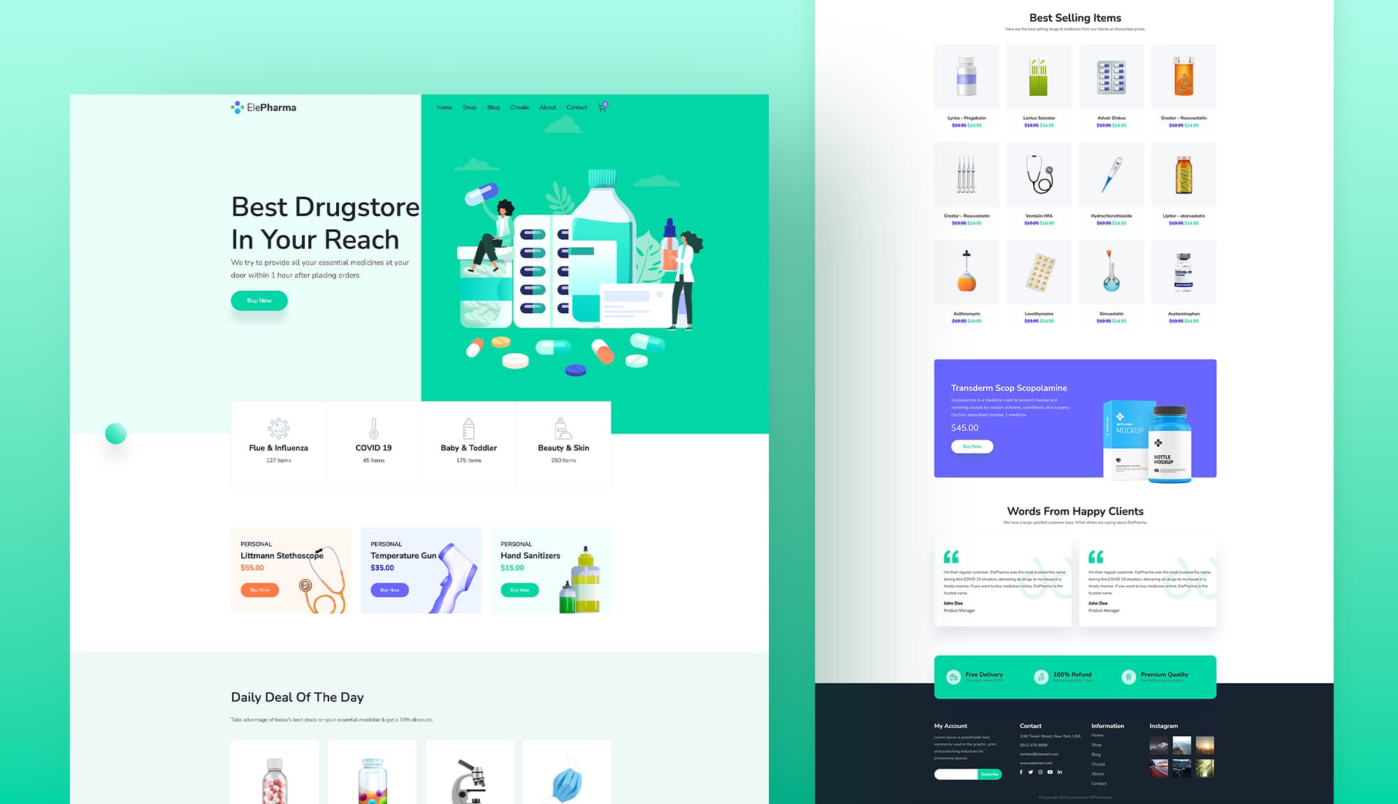 ElePharma - eCommerce Drug Store For Gutenberg Banner