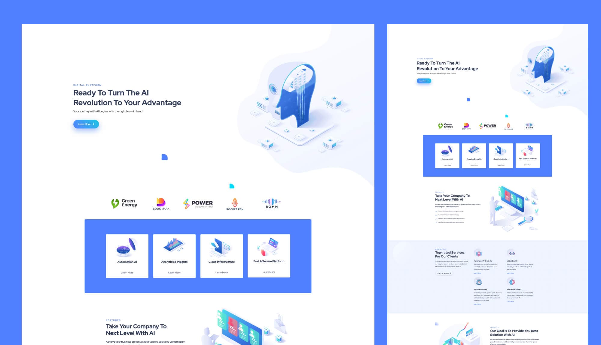 NeoBot - AI Startup Website Template For Gutenberg Banner