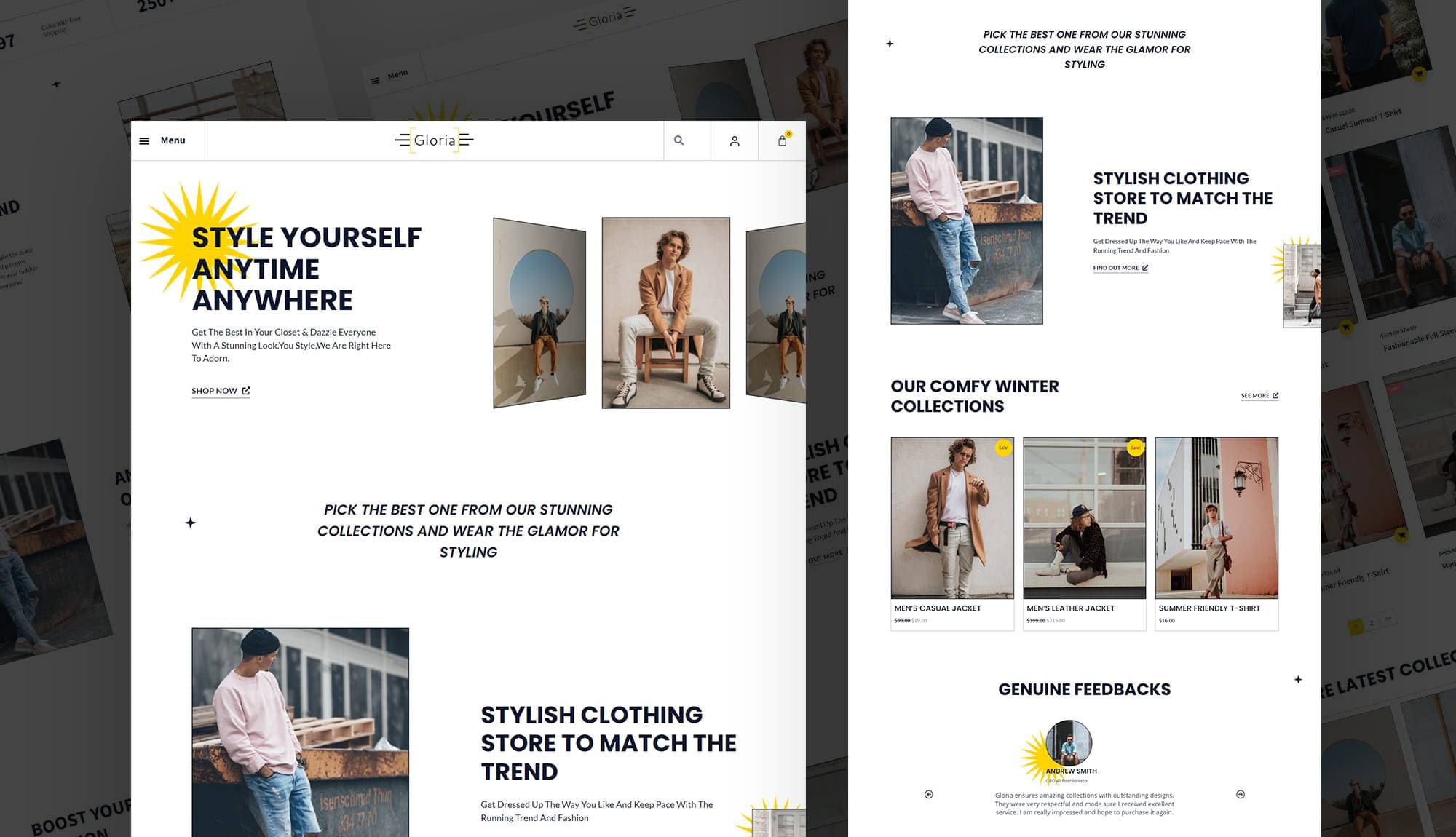 Gloria - Boutique Store Website Template Banner