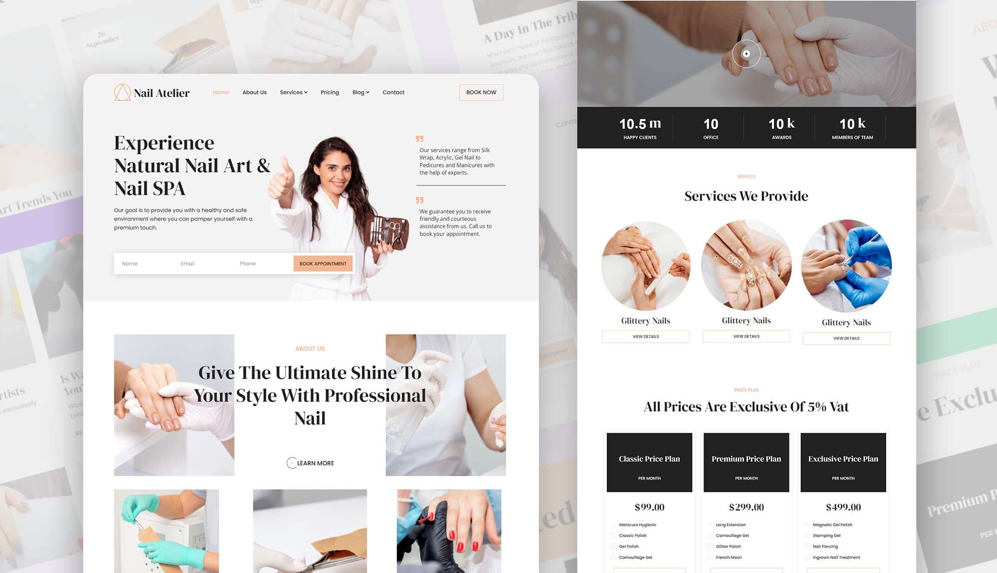 Nail Atelier - Nail Salon Website Template Banner