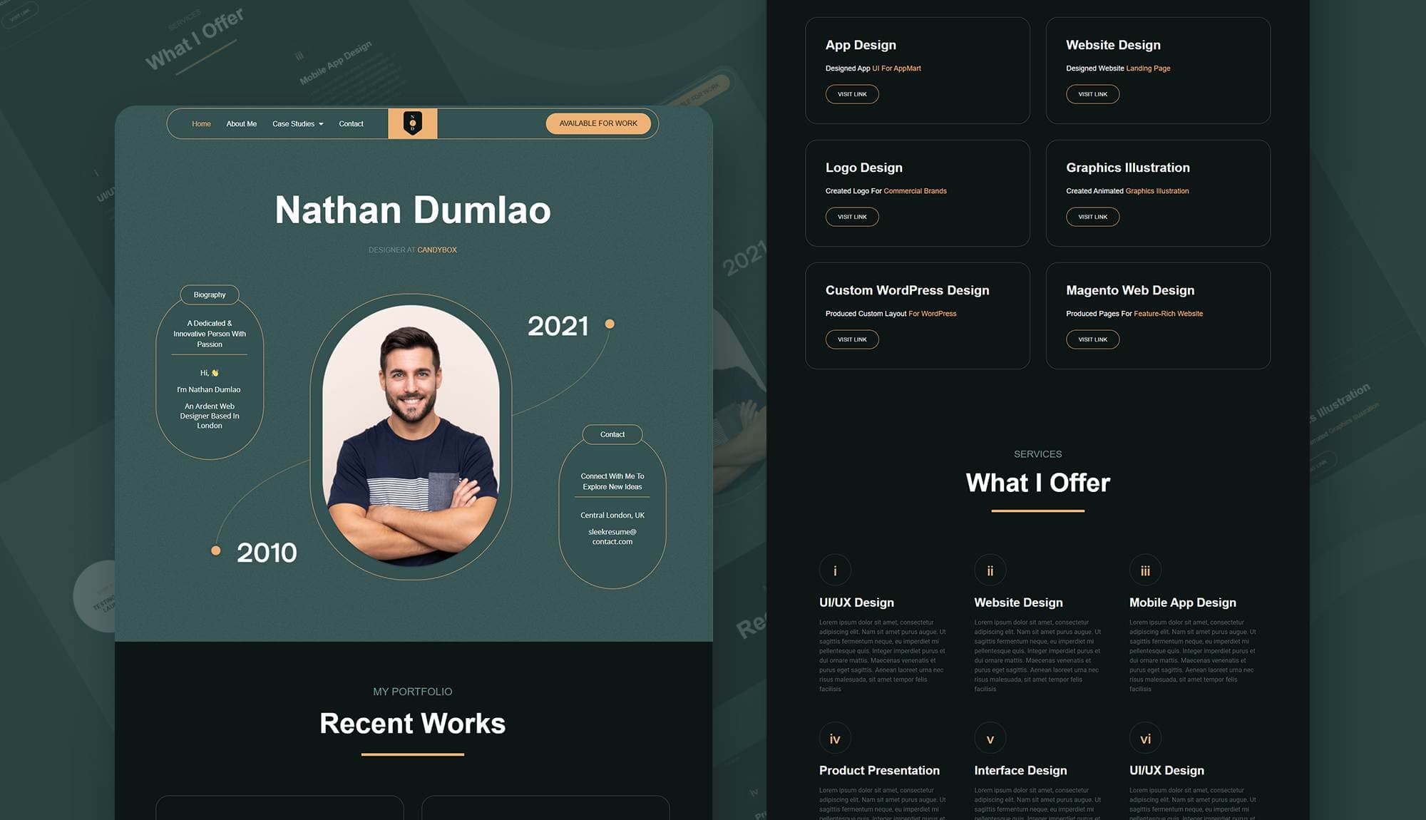 SleekResume - Personal CV Website Template Banner