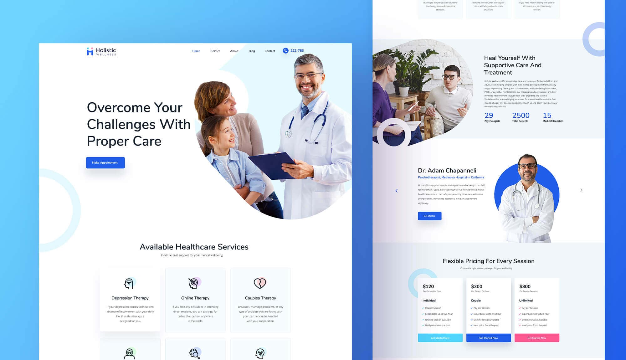 Holistic Wellness - Mental Healthcare Website Banner