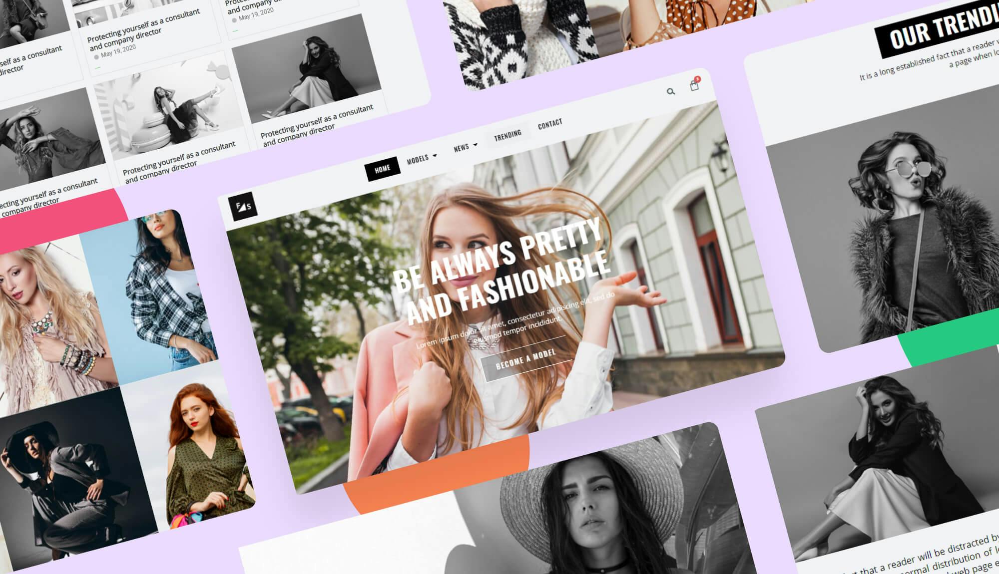 Fashion and Modeling Agency Website Template Banner