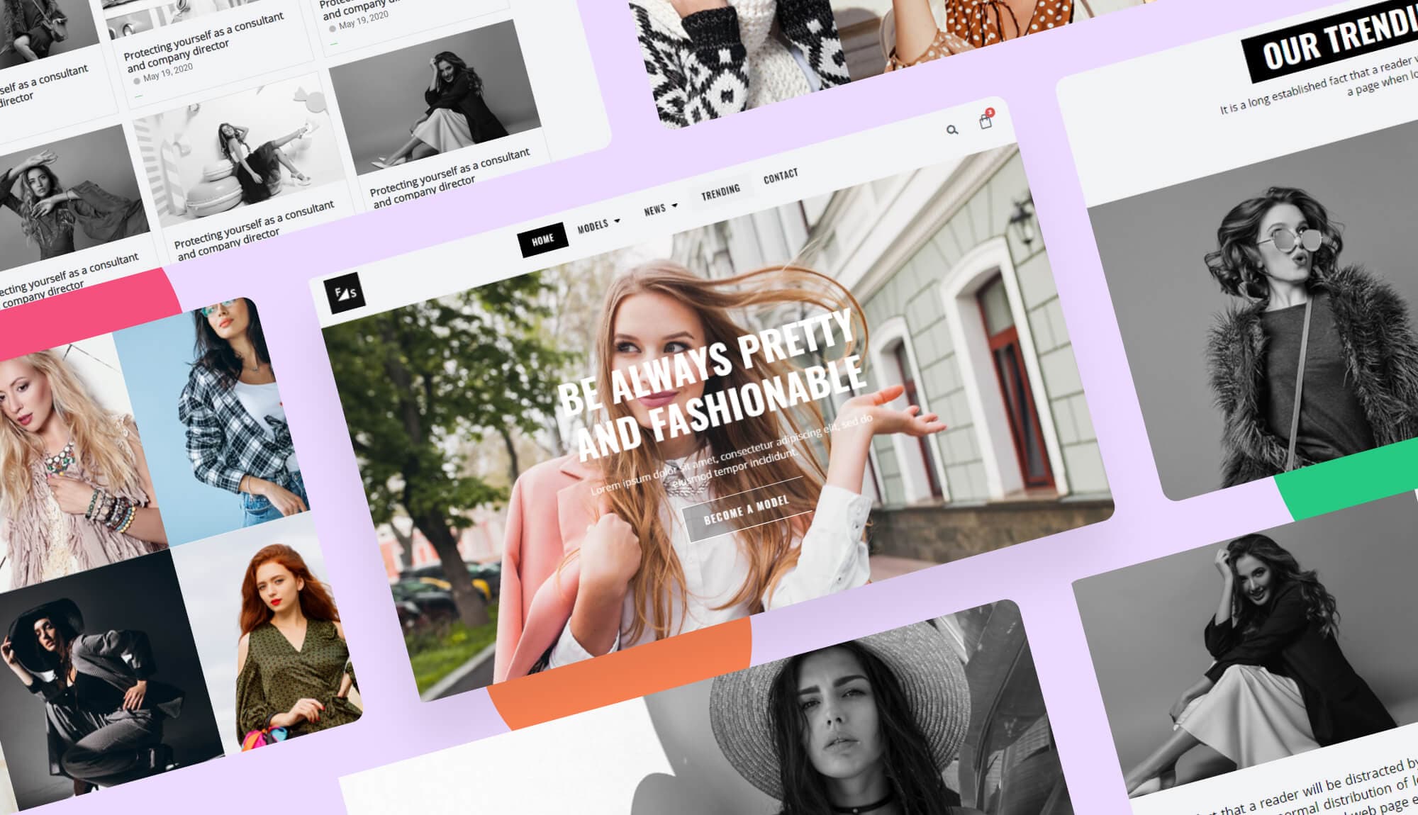 Fashion and Modeling Agency Website Template Banner