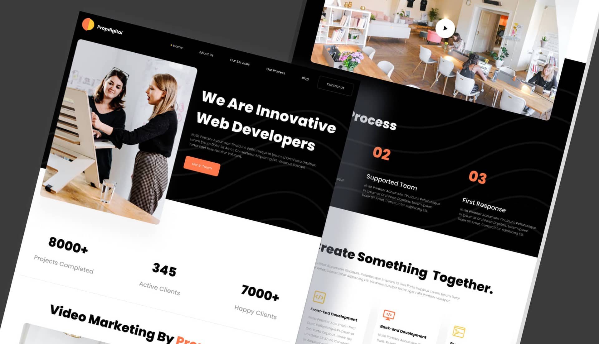 PropDigital - Web Development Agency Template Banner By Templately