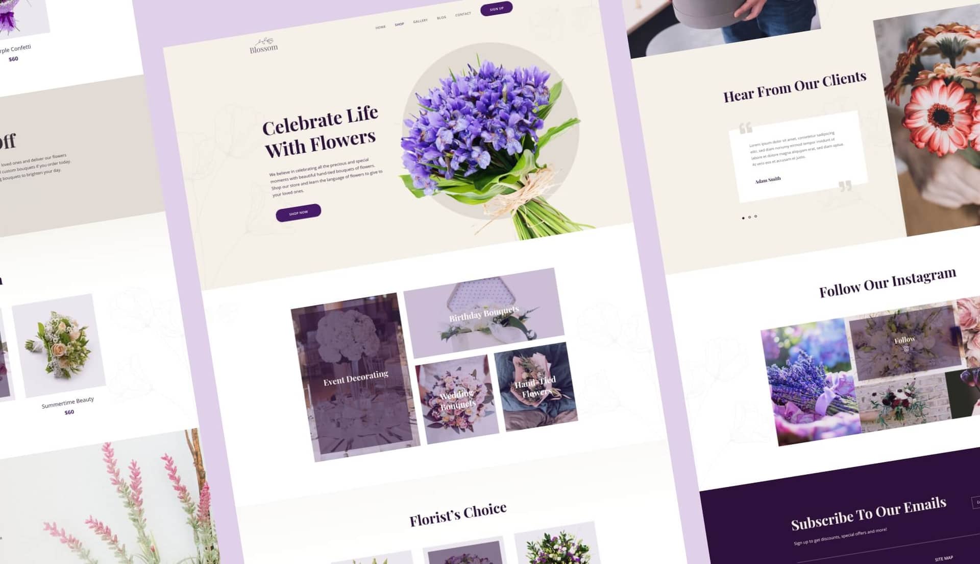 Blossom - WooCommerce Template For Flower Shop Banner By Templately