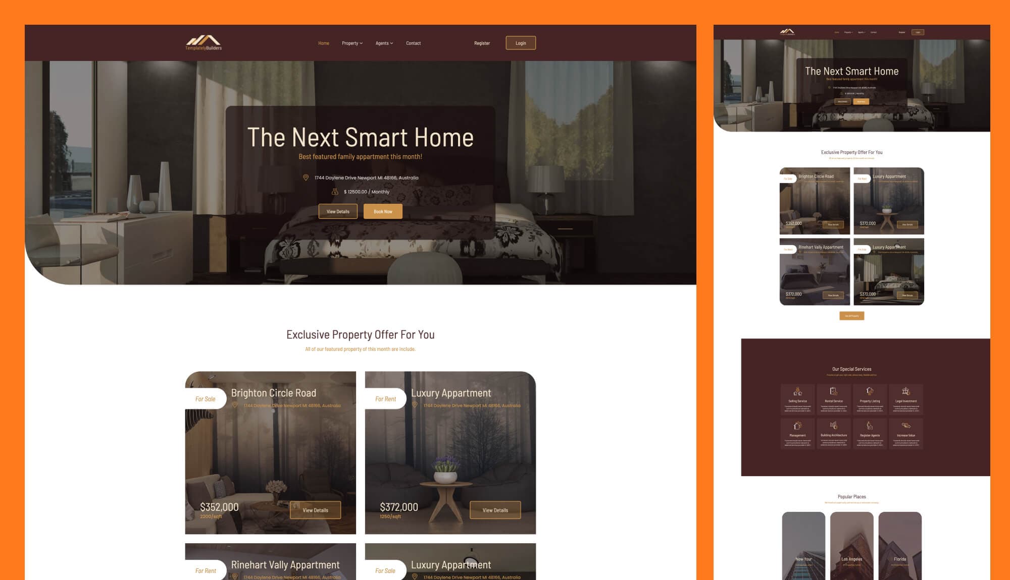 TemplatelyBuilders - Real Estate Website For Gutenberg Banner