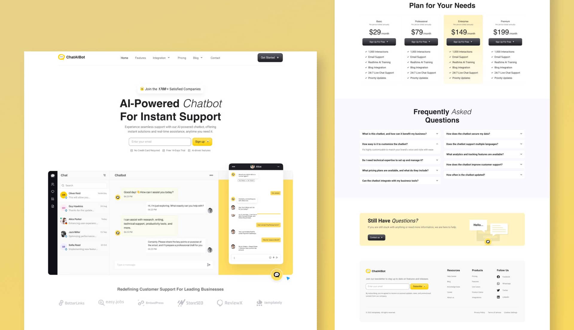 ChatAIBot - AI Chatbot Website Template Pack for Elementor Banner By Templately