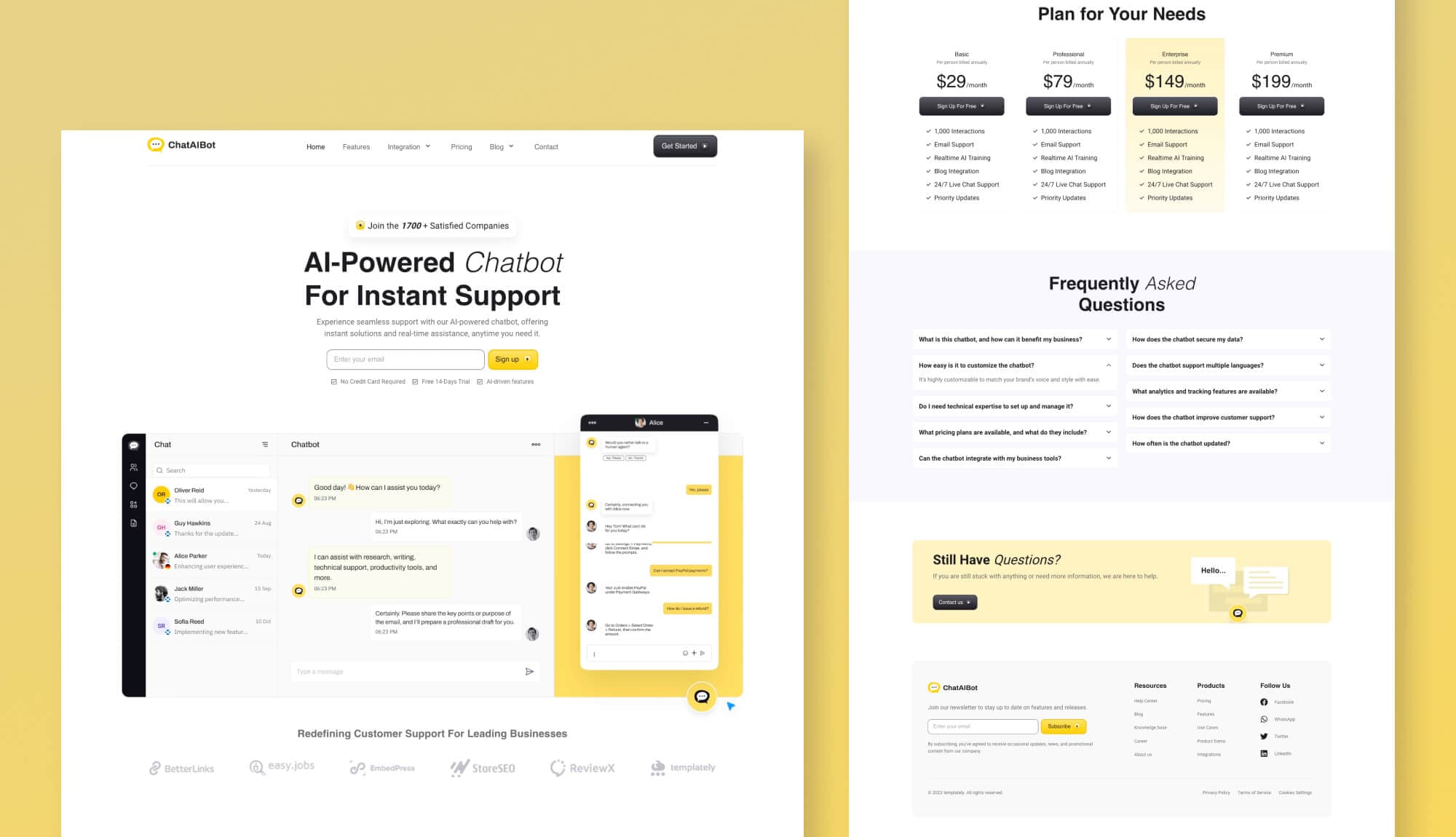 ChatAIBot - AI Chatbot Website Template Pack for Elementor Banner
