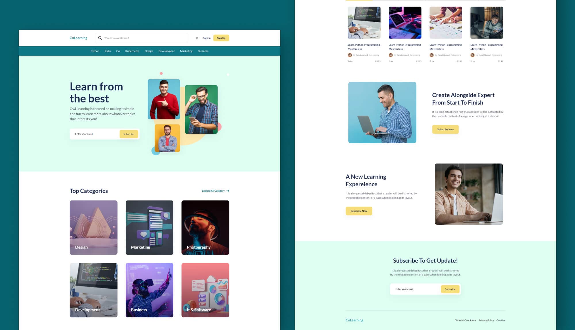 CoLearning - Online Learning Website Template For Gutenberg Banner