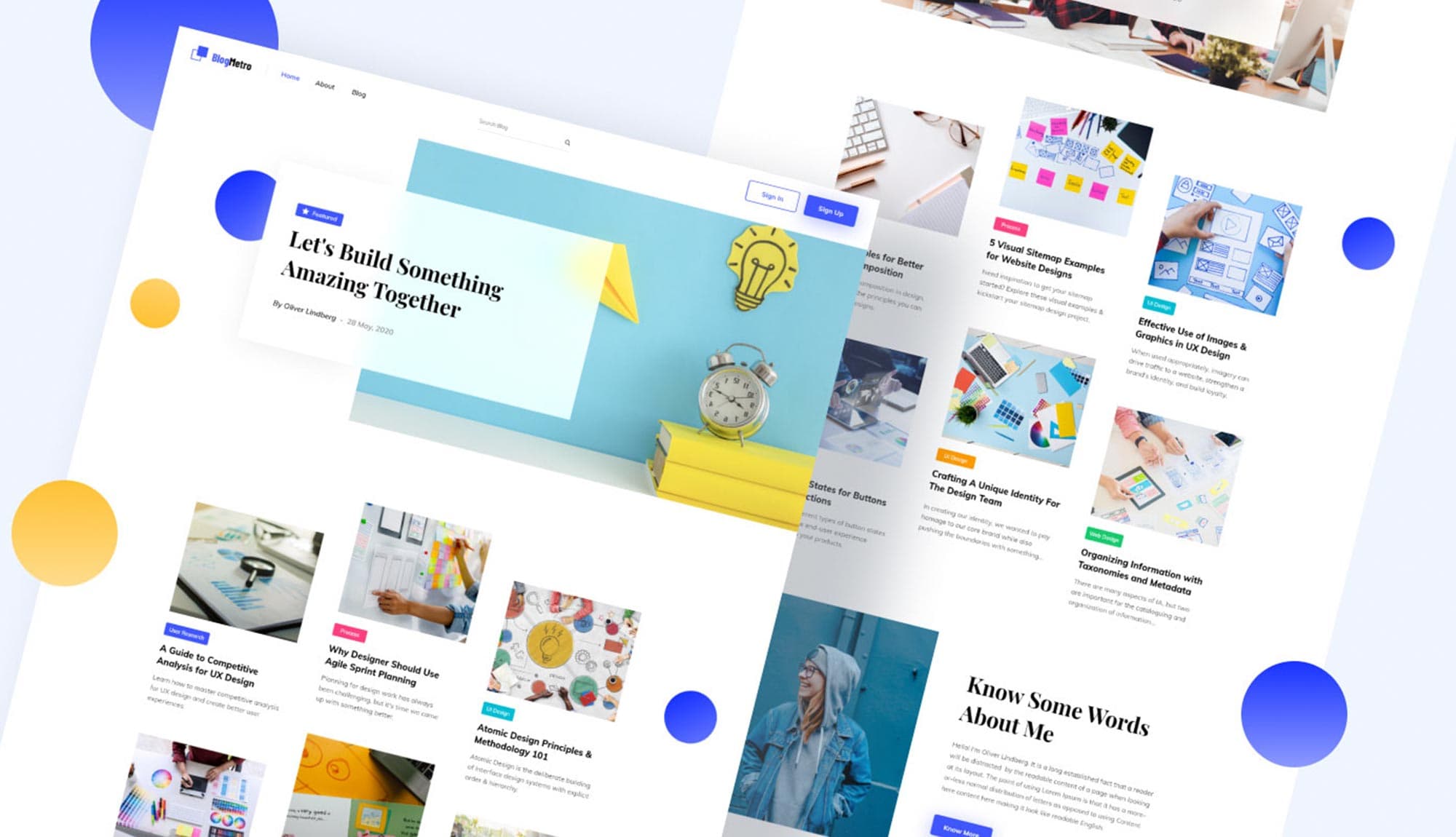Blog Metro - Blogger Website Template for WordPress Banner