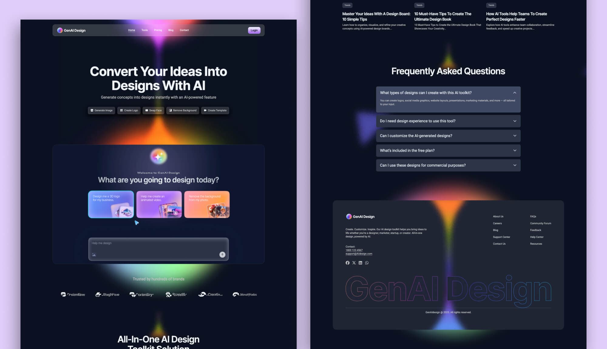 GenAI Design - AI Design Generation Template for Gutenberg Banner By Templately