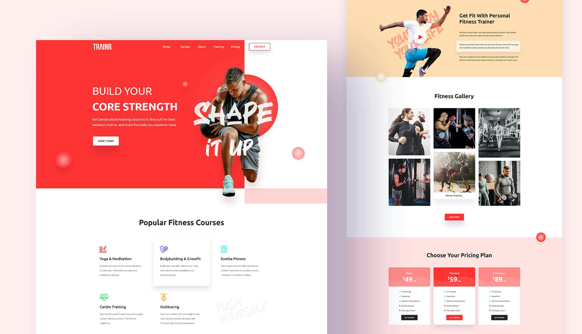Trainr - Personal Fitness Trainer Template Banner
