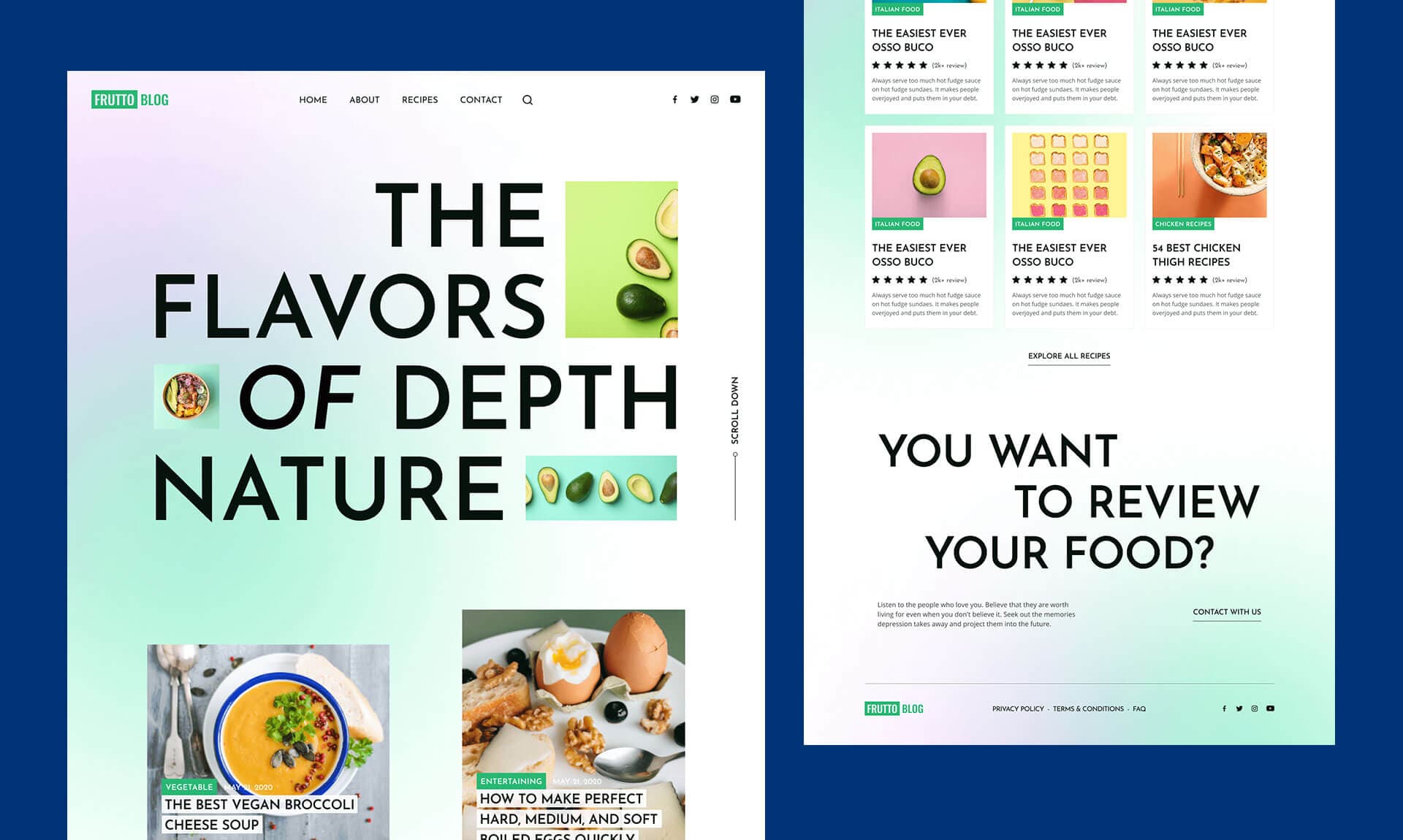 Frutto - Online Food Blog Template Banner