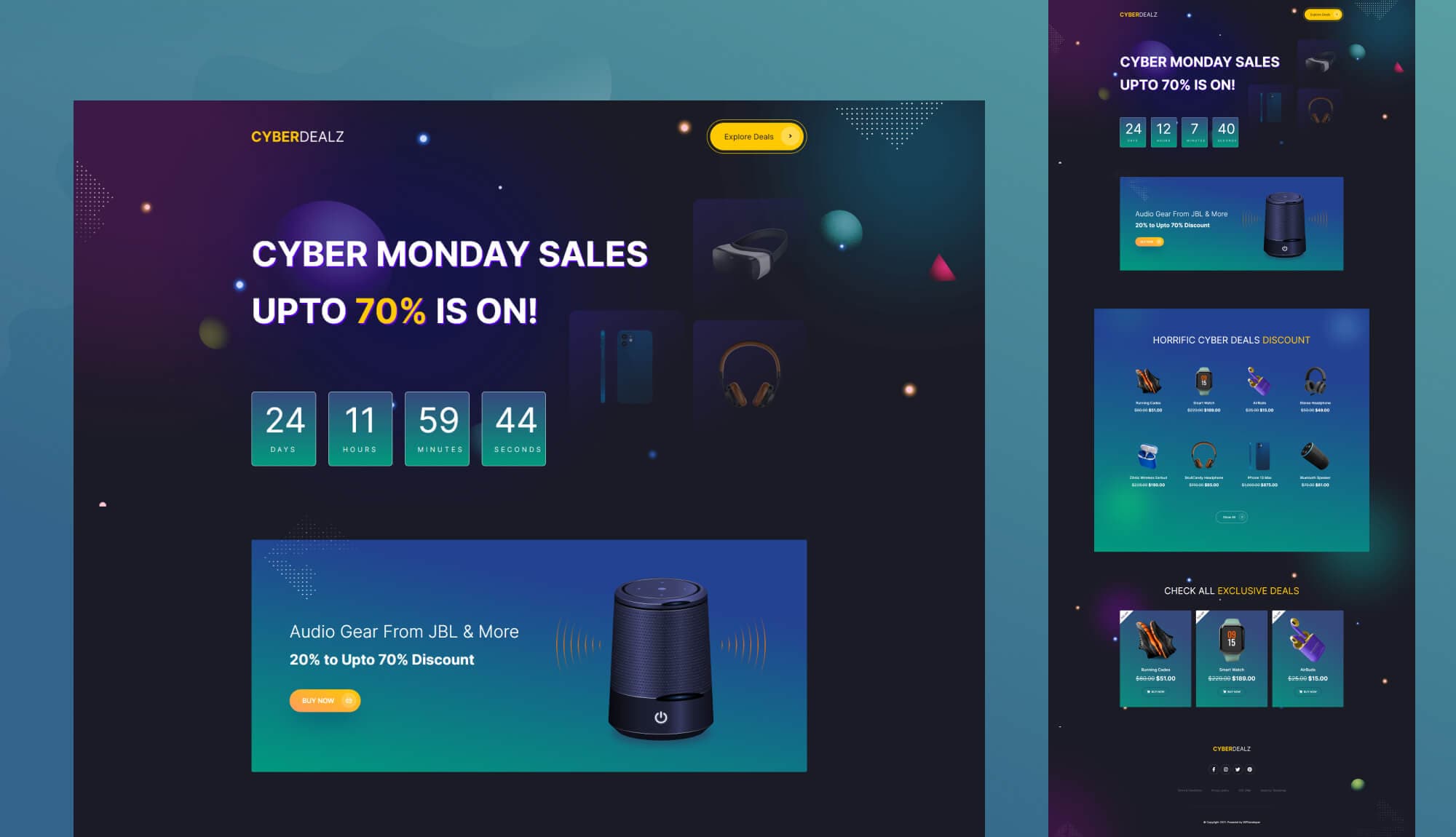 CyberDealz - Cyber Monday Template Banner