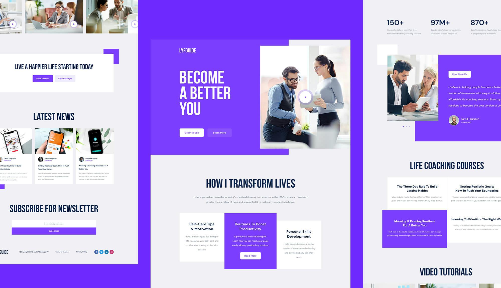 LyfGuide - Life Coach Personal Landing Page Banner