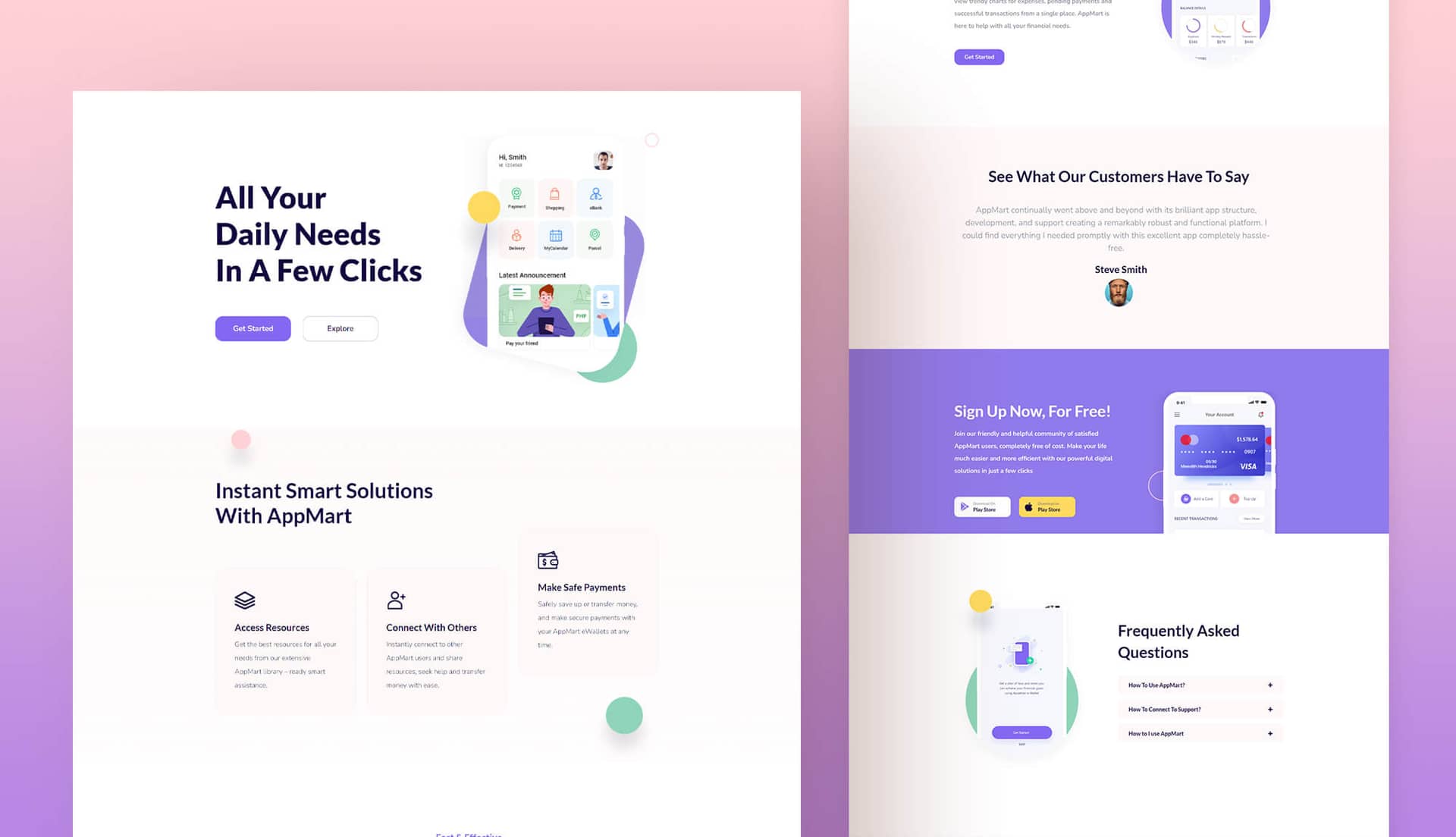 AppMart - App Landing Pages Template For Gutenberg Banner By Templately