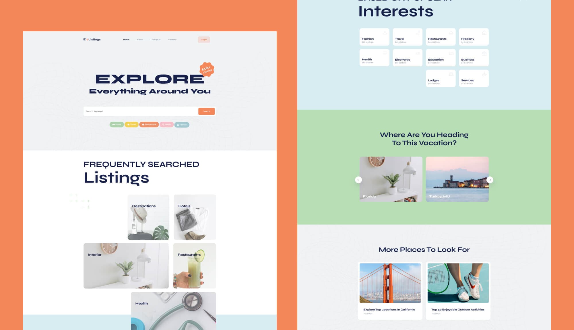 EleListings - Yellowbook/Directory Website Template For Gutenberg Banner