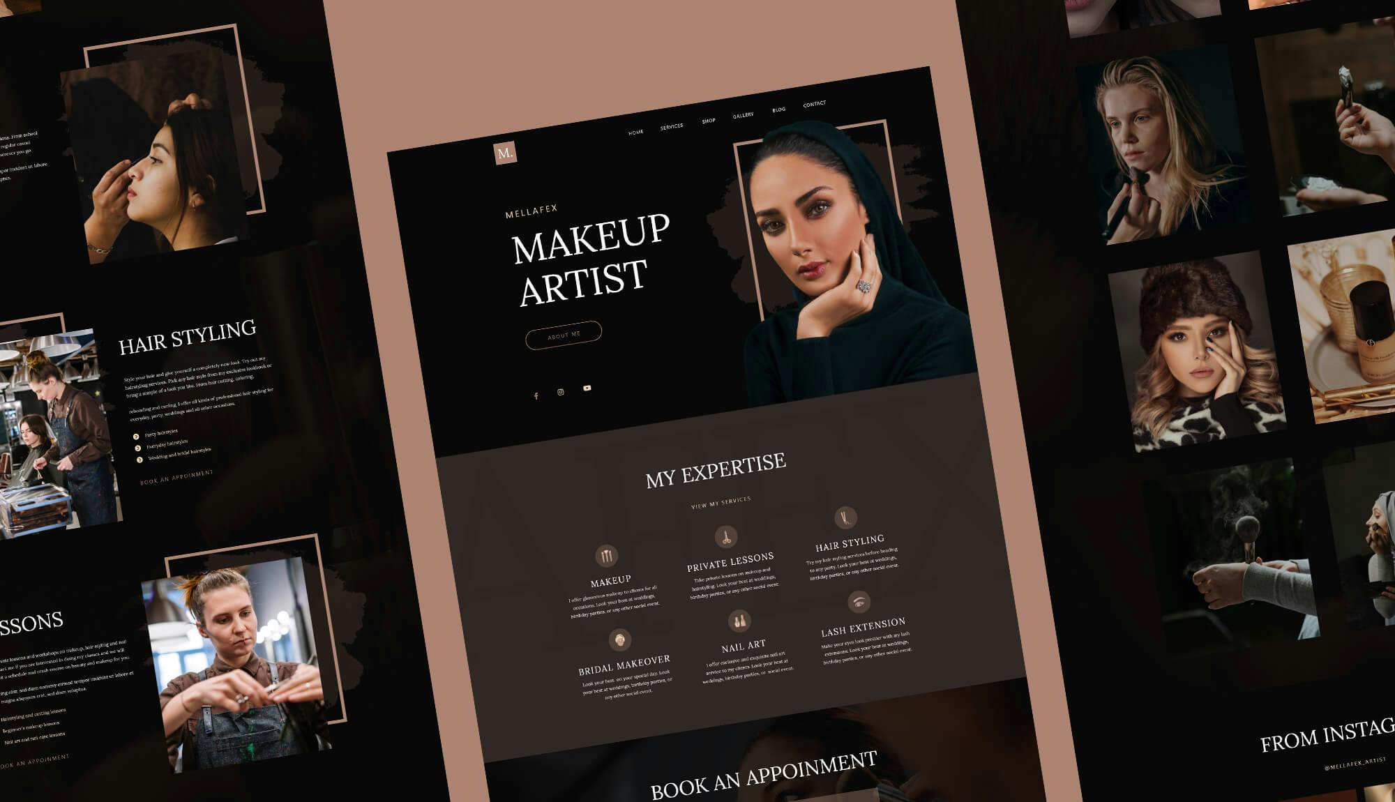 Mellafex - Makeup Artist Template Pack For Elementor Banner