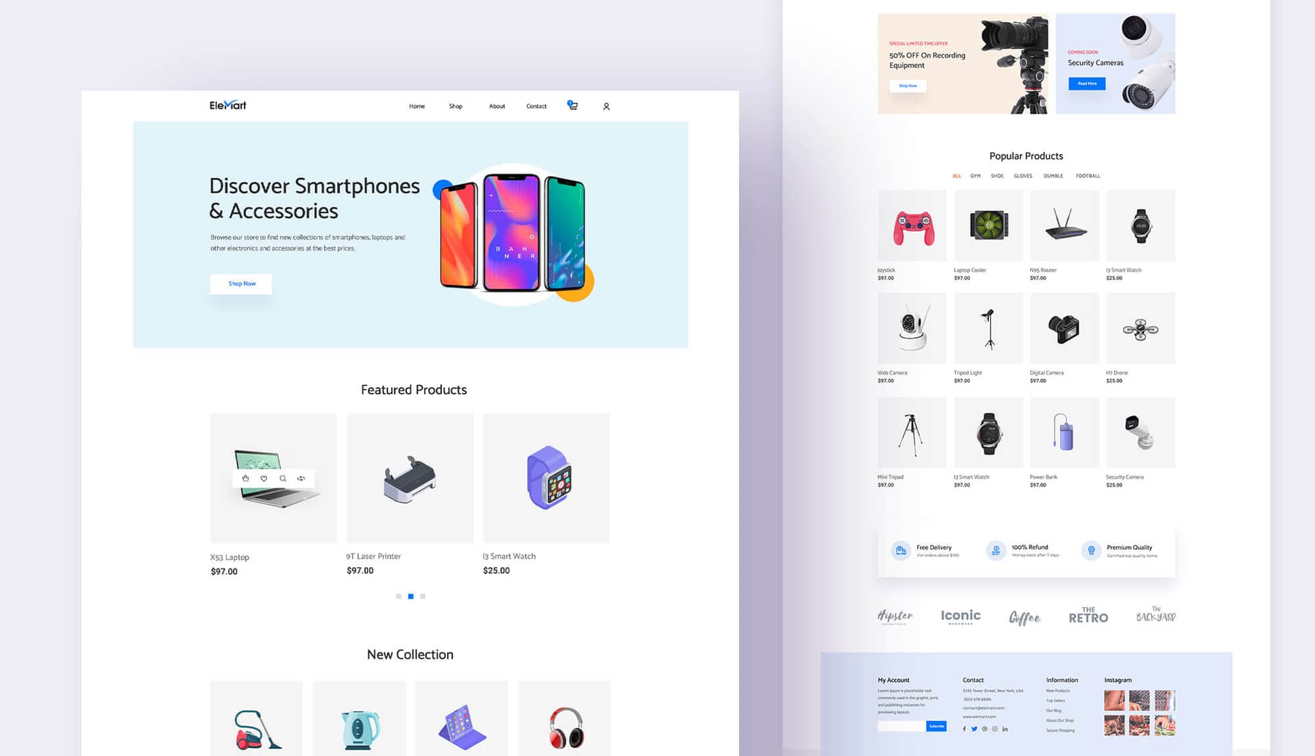 EleMart - eCommerce Website Template Banner By Templately