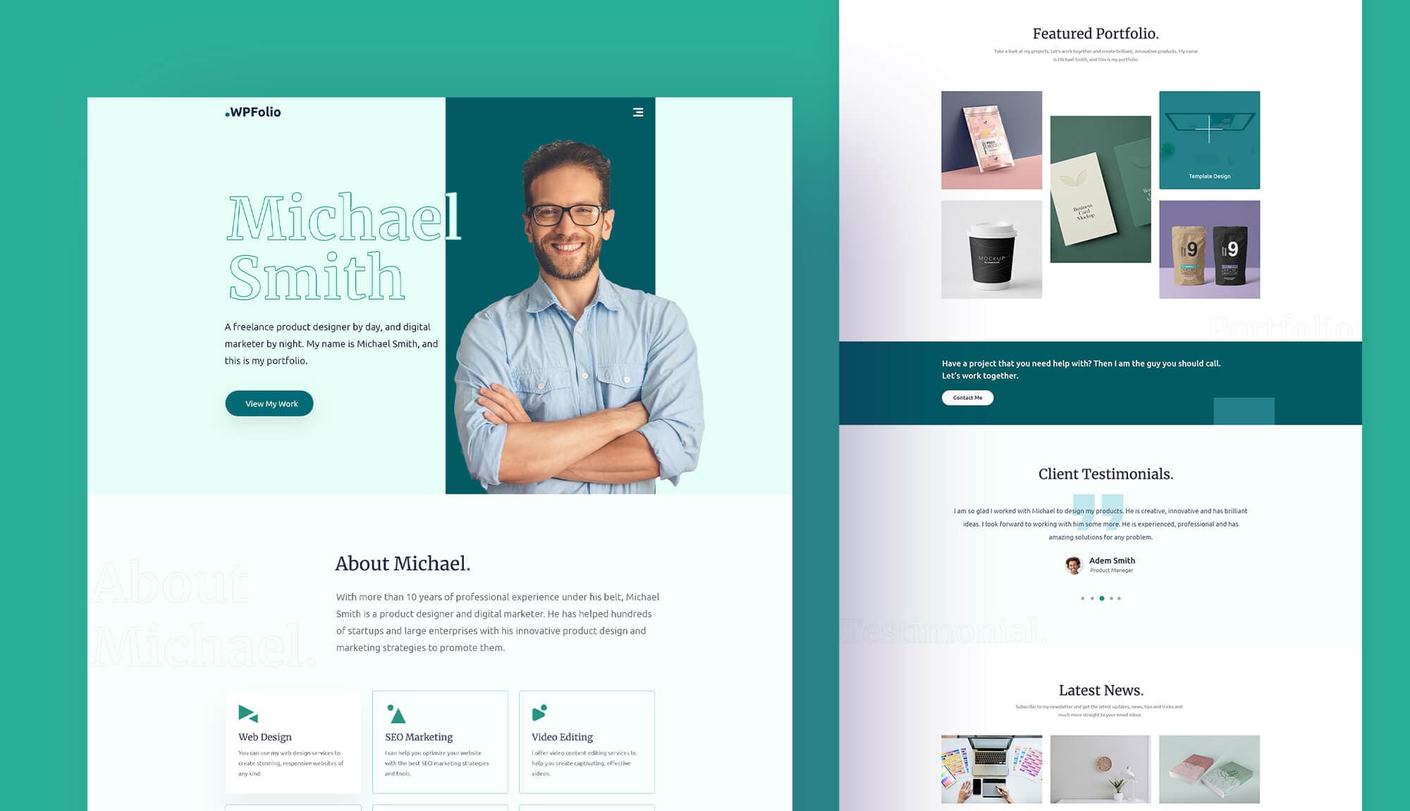 Michael - Minimalist Portfolio Website Banner