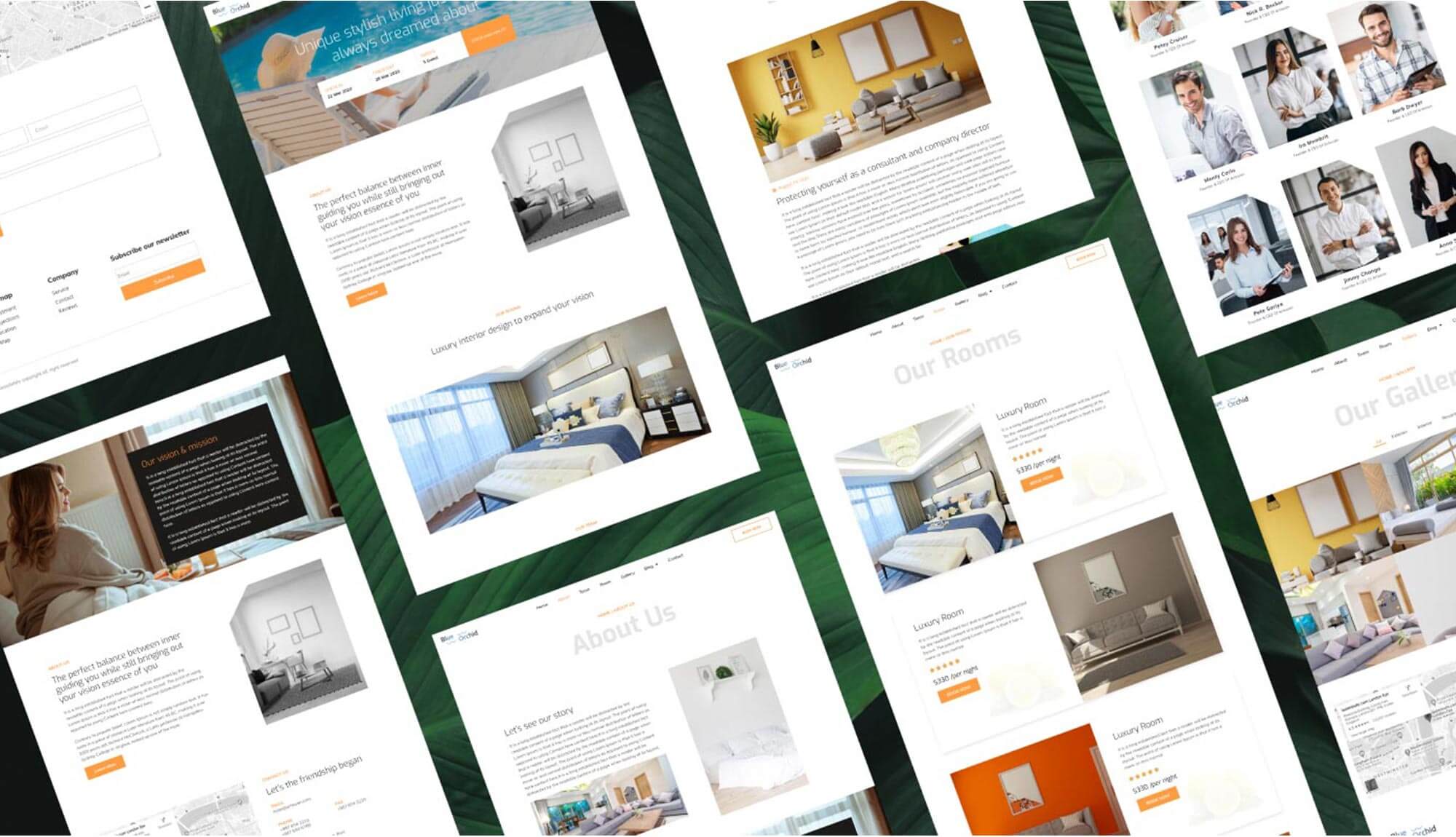 Blue Orchid Hotel & Resort Template For Elementor Banner
