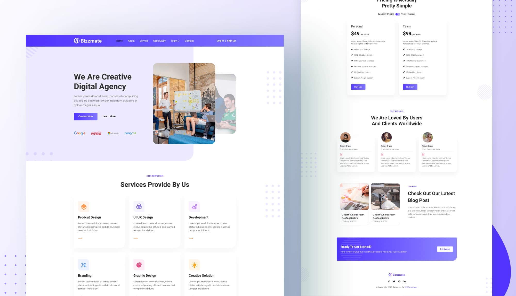 Bizzmate - Agency Template For Gutenberg Banner By Templately