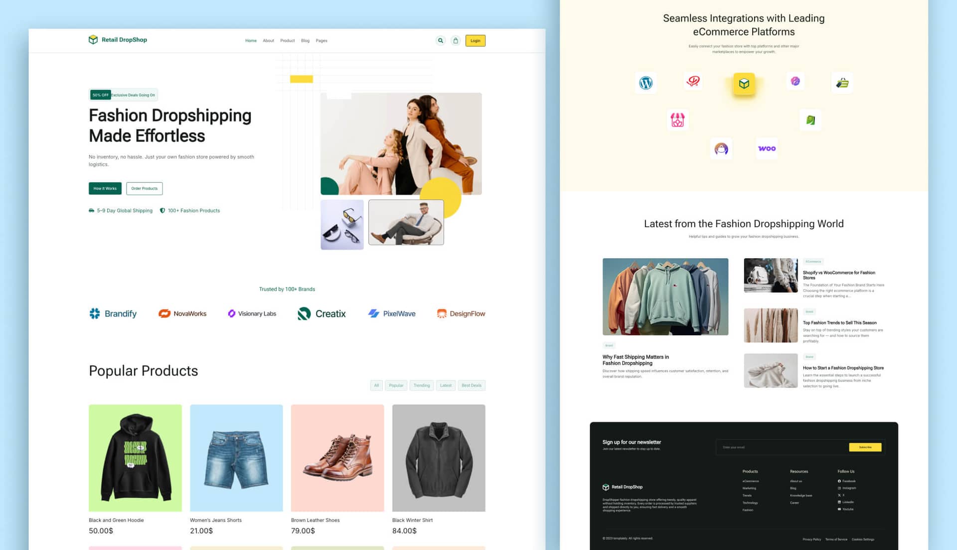Retail DropShop - Dropshipping Website Template for Elementor Banner By Templately