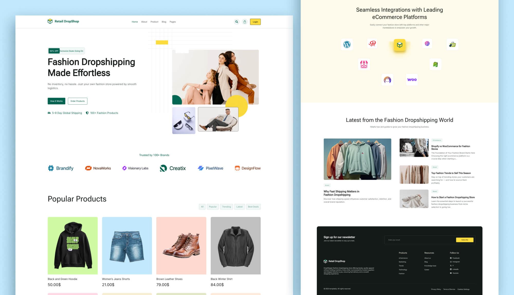 Retail DropShop - Dropshipping Website Template for Elementor Banner