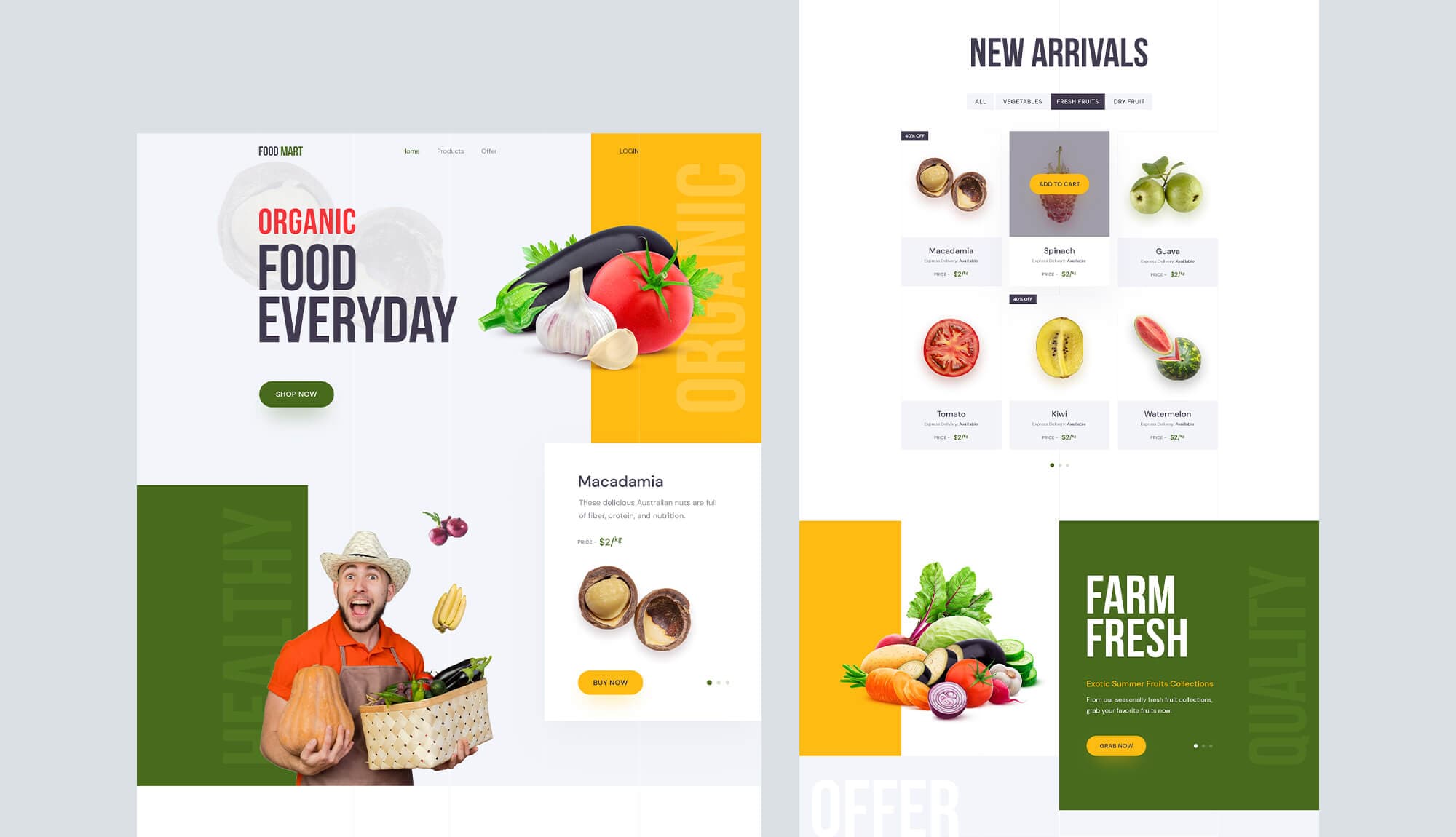 Food Mart - Grocery Shop Website Banner