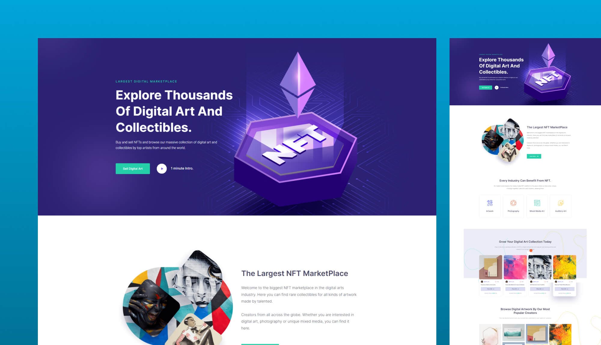 NFTGallery - NFT Marketplace Template For Gutenberg Banner