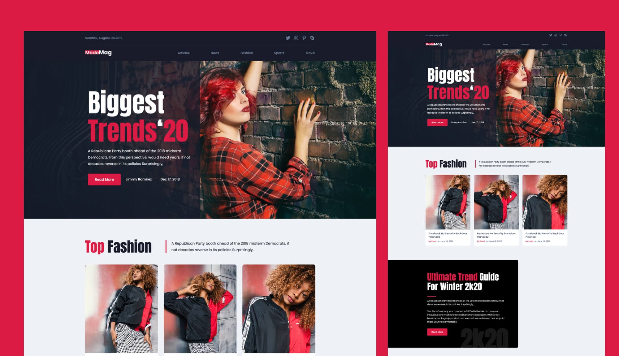 ModeMag - Fashion Magazine Template For Gutenberg Banner