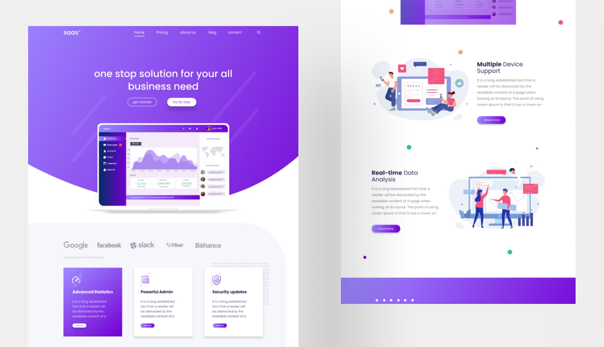 SaaS Starter Website Template Banner