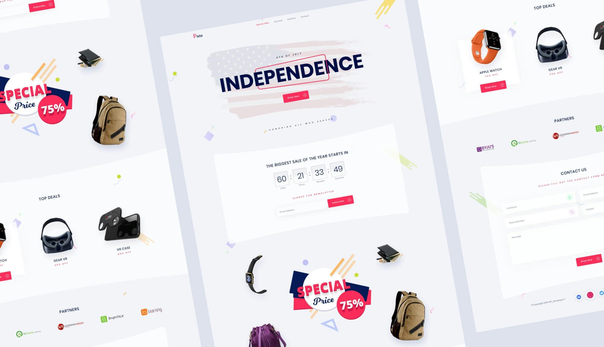 July4 Landing Pages Banner