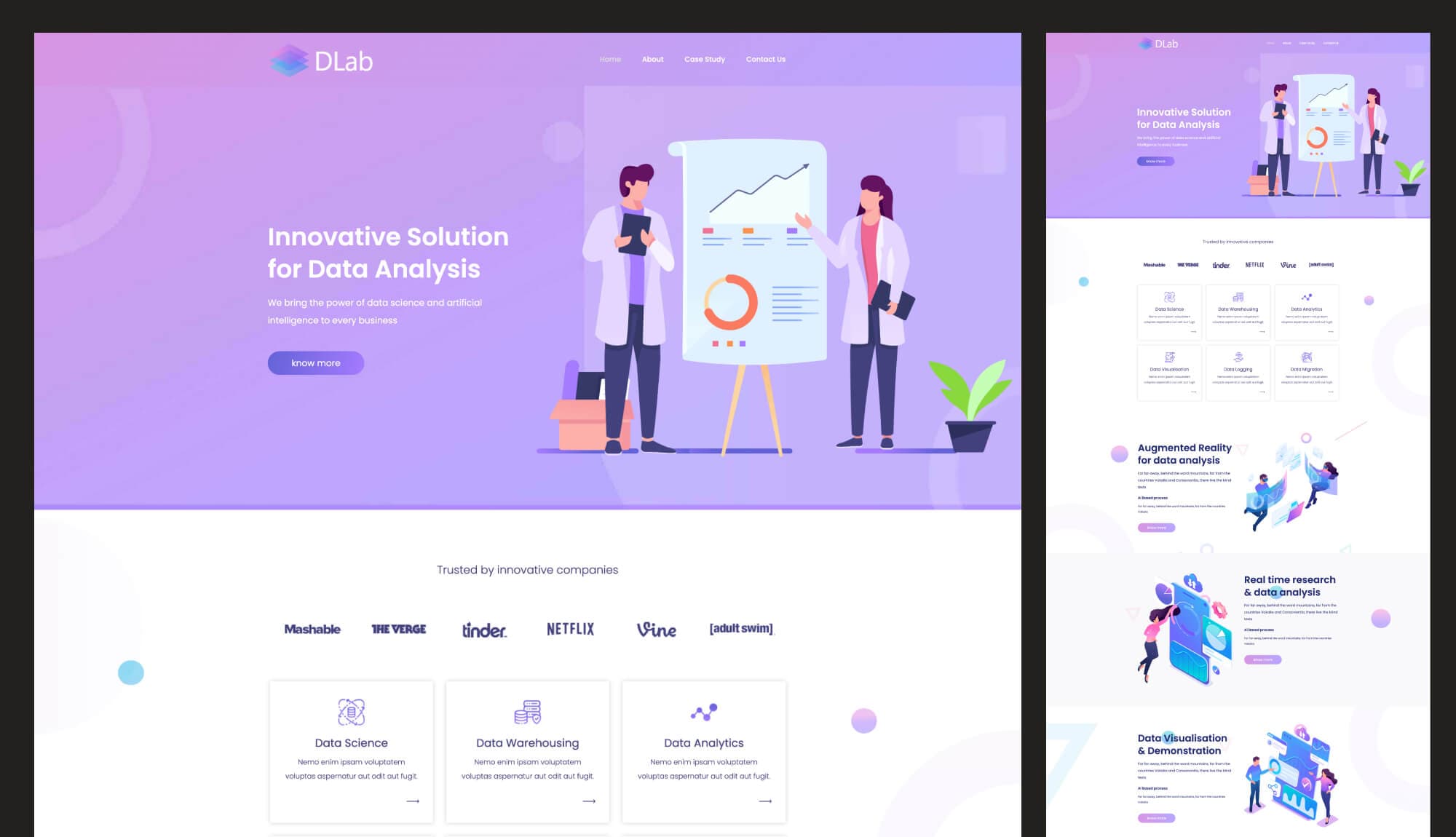 Dlab - Digital Agency Website Template For Gutenberg Banner
