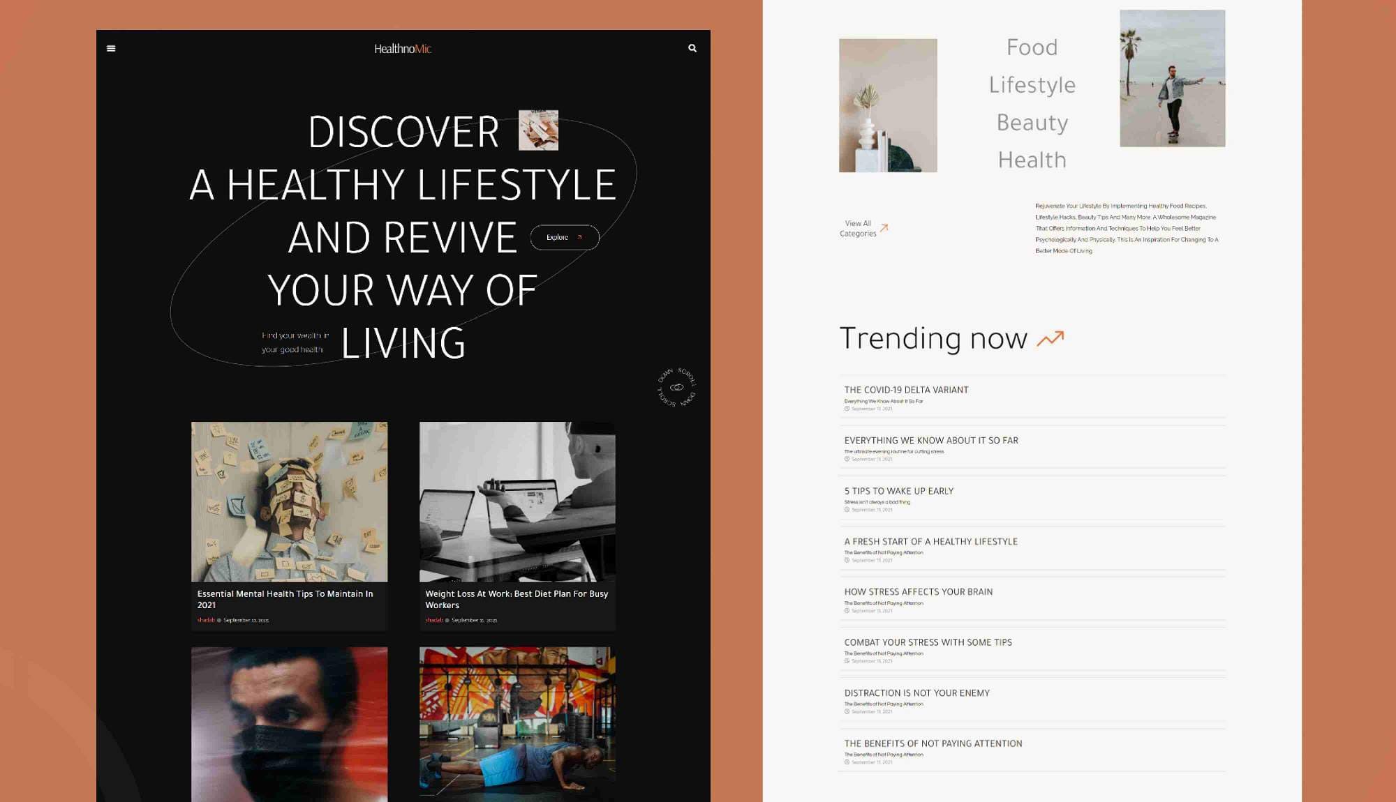 Healthnomic - Health Magazine Website Template Banner