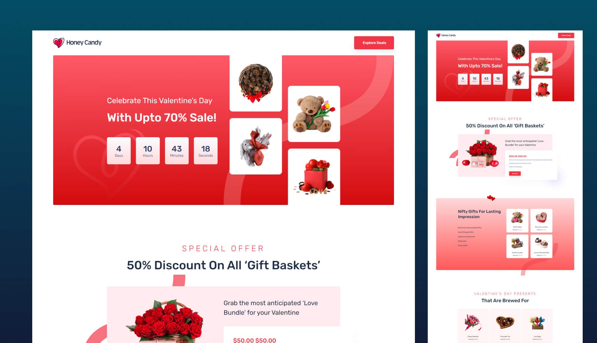 Honey Candy - Valentine’s Day Template Banner