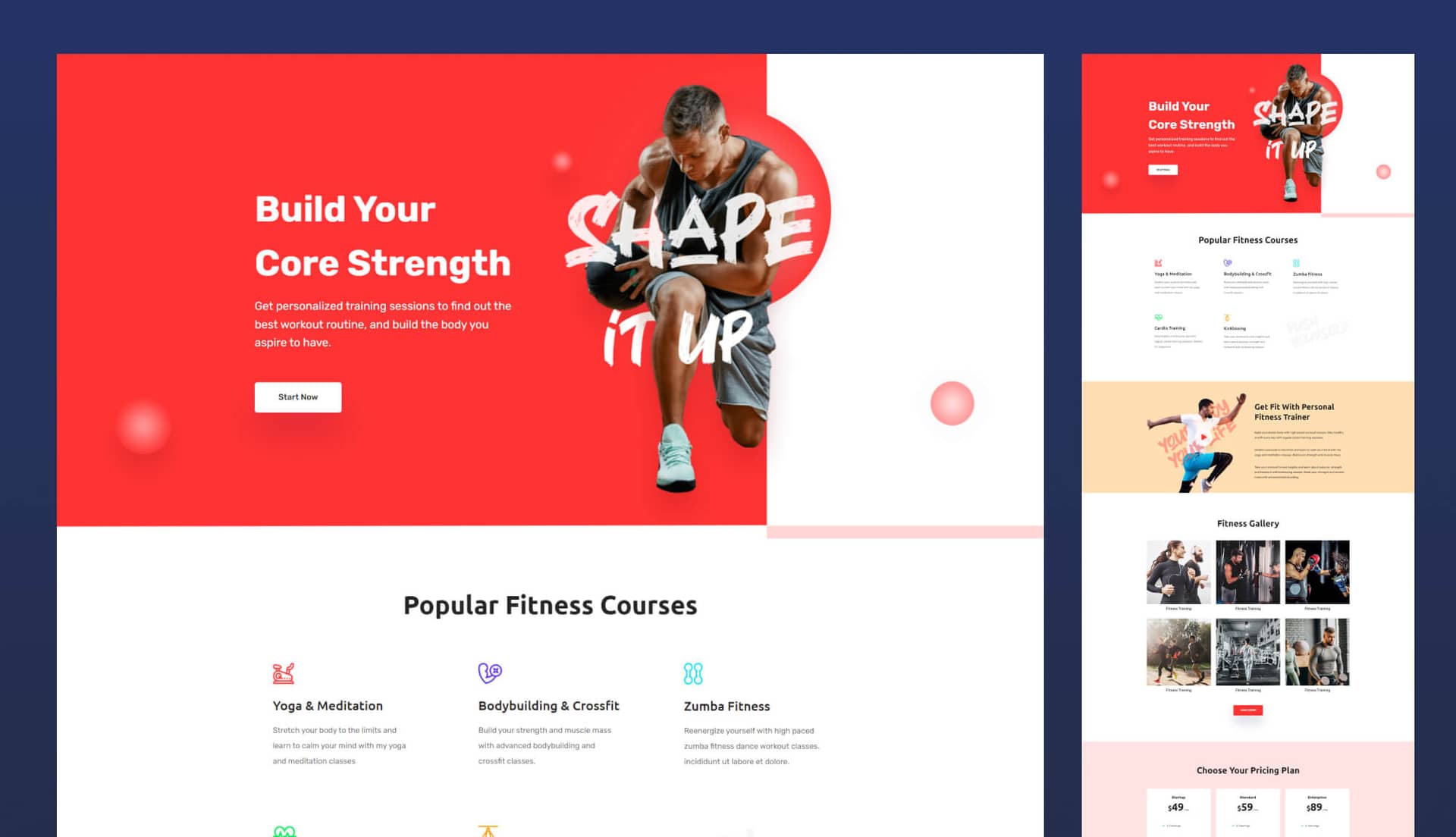 Trainr - Fitness Trainer Template For Gutenberg Banner By Templately
