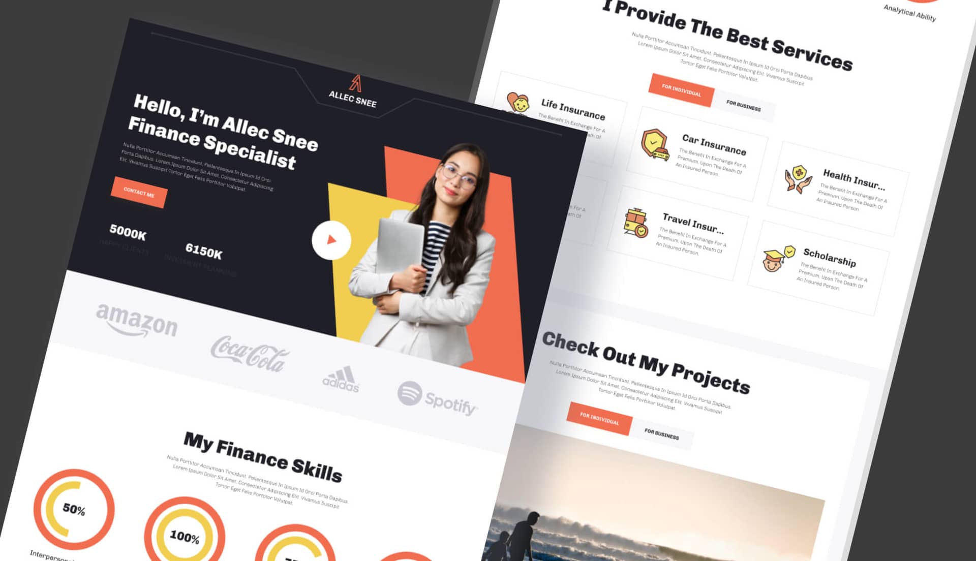 Allec Snee - Personal Financial Advisor Website Banner By Templately