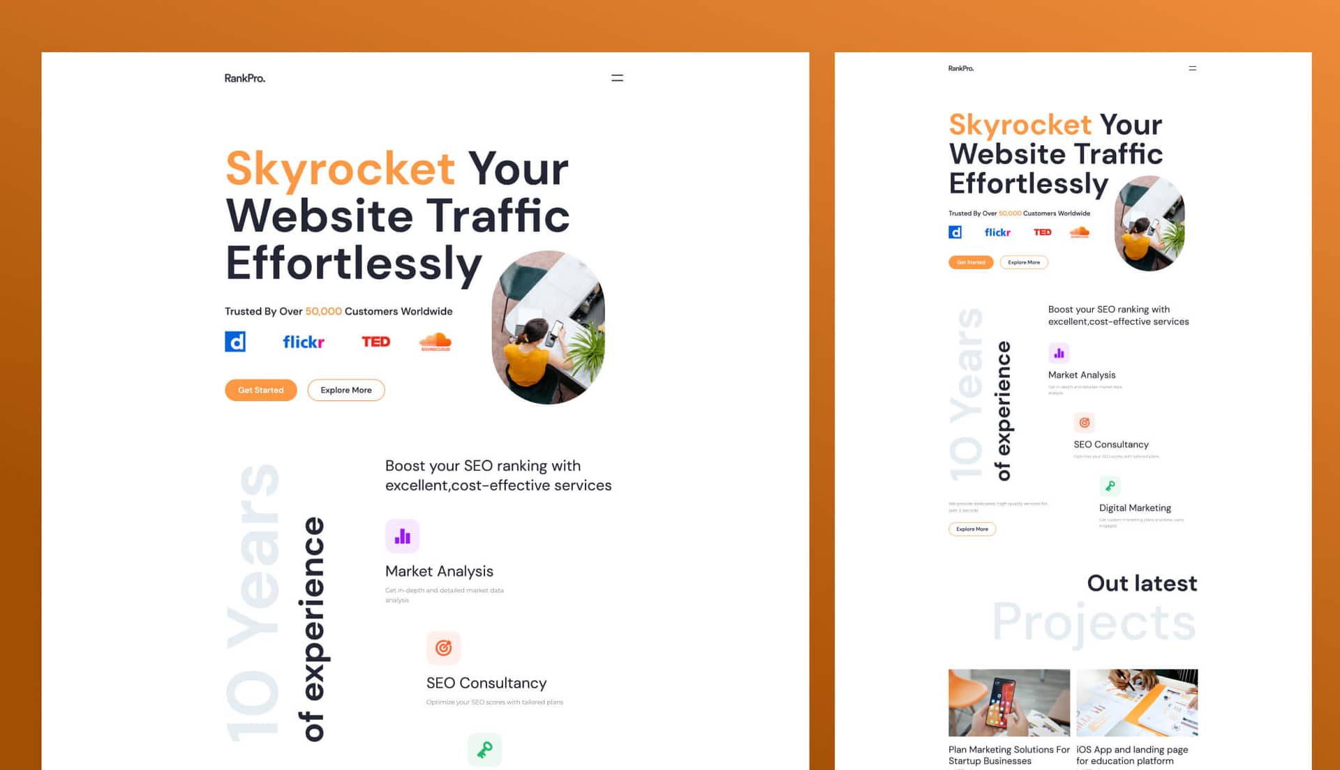 RankPro - SEO Agency Template For Gutenberg Banner By Templately