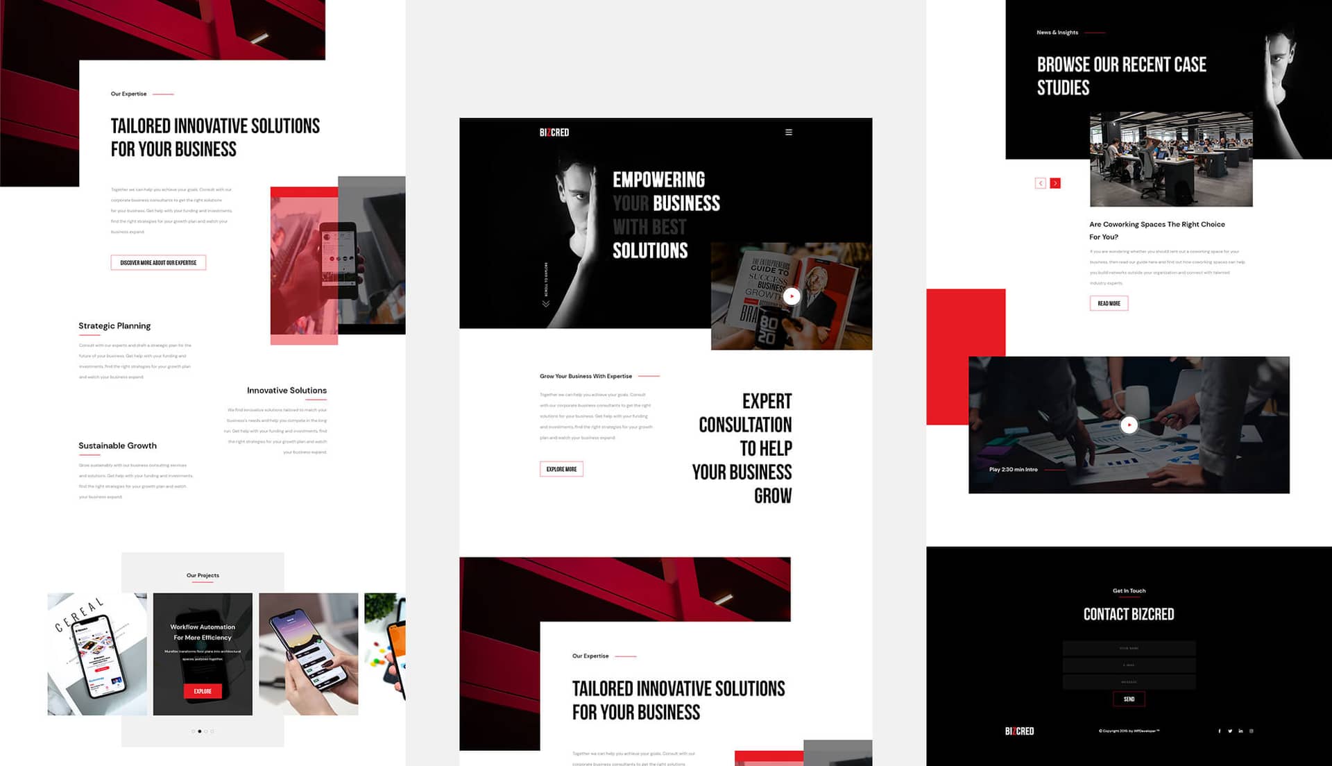 BizCred - Corporate Business Website Template Banner By Templately
