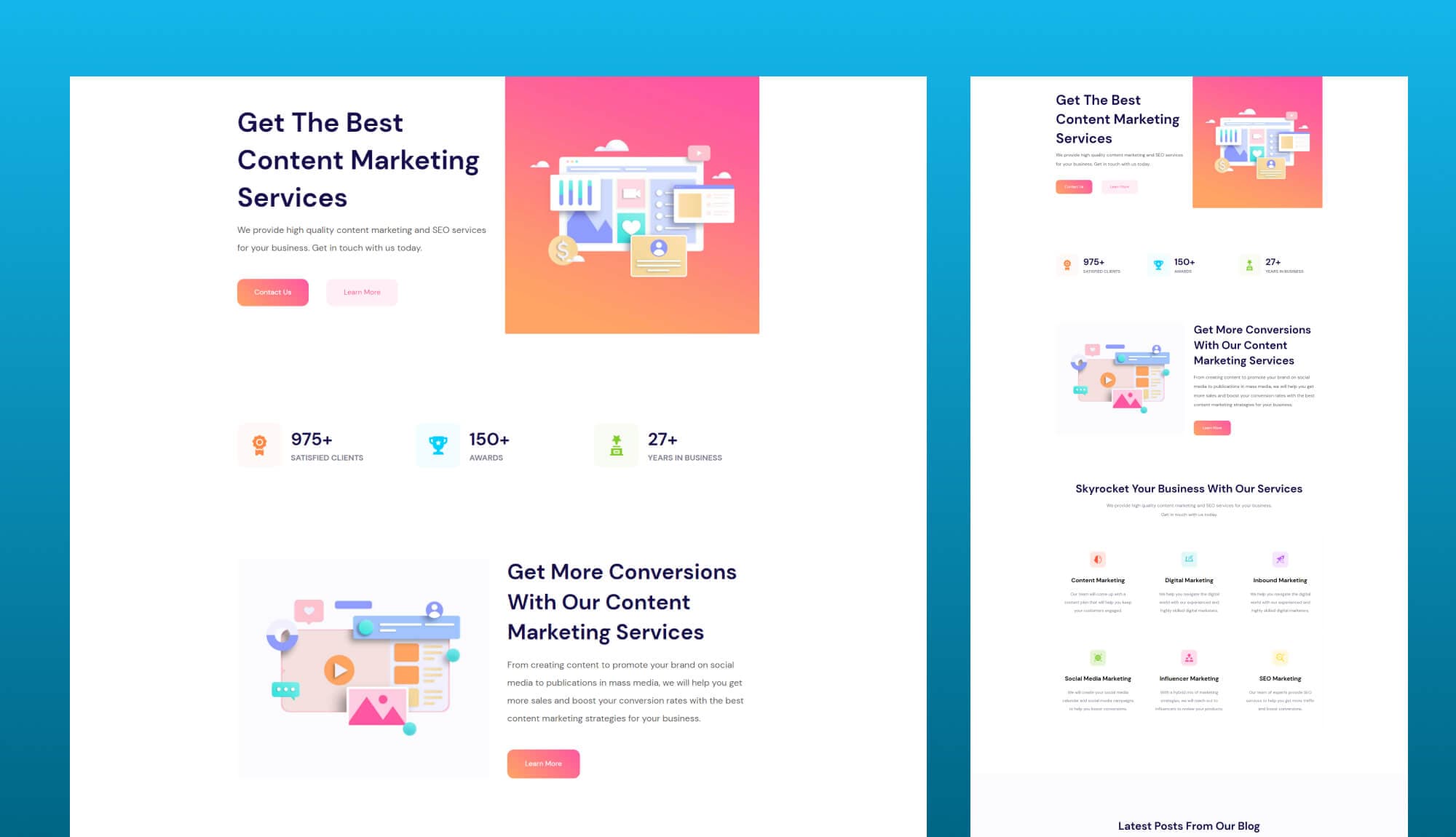 Content Hub - Gutenberg Content Marketing Agency Template Banner