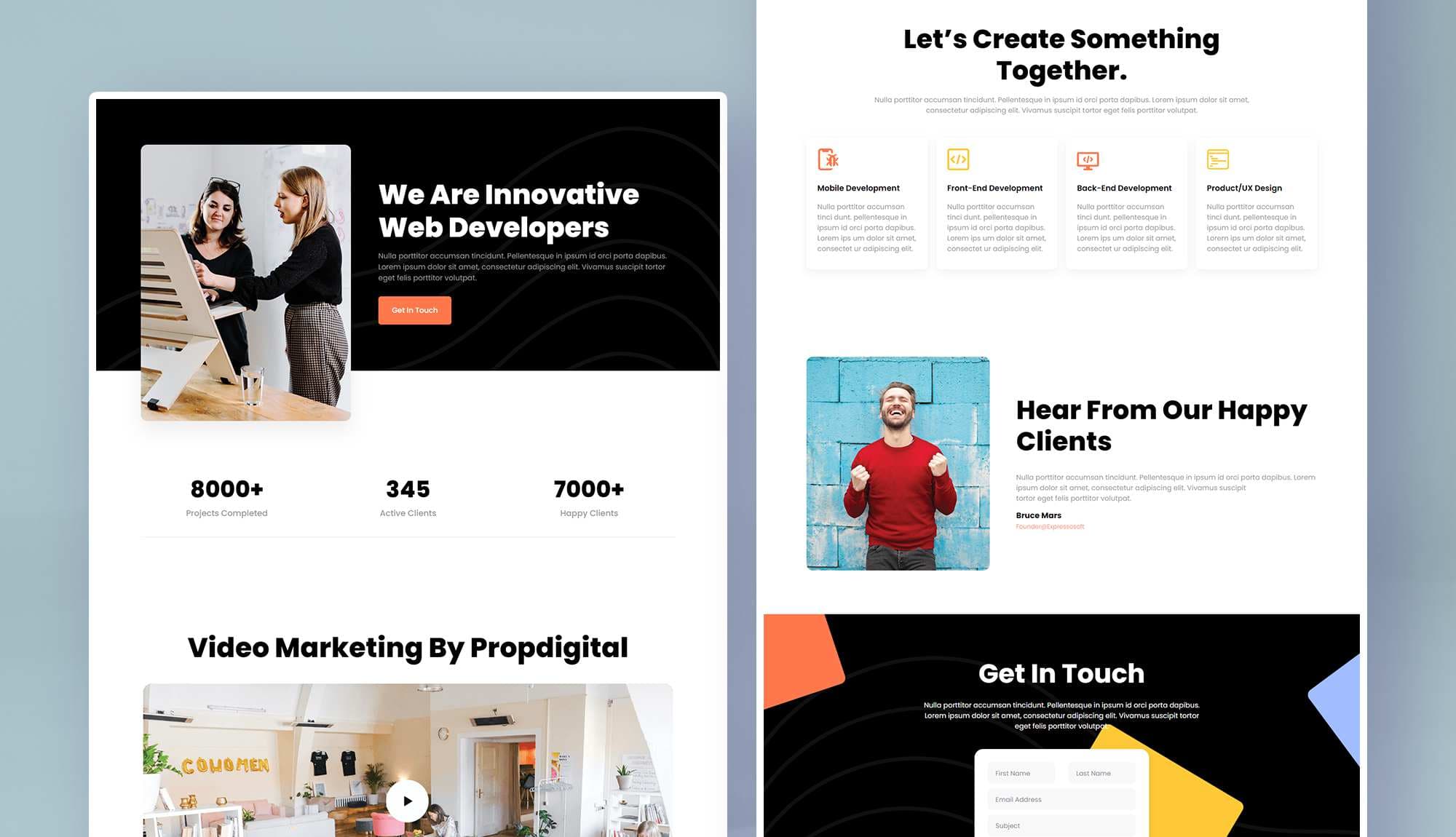 PropDigital - Web Development Agency Template For Gutenberg Banner