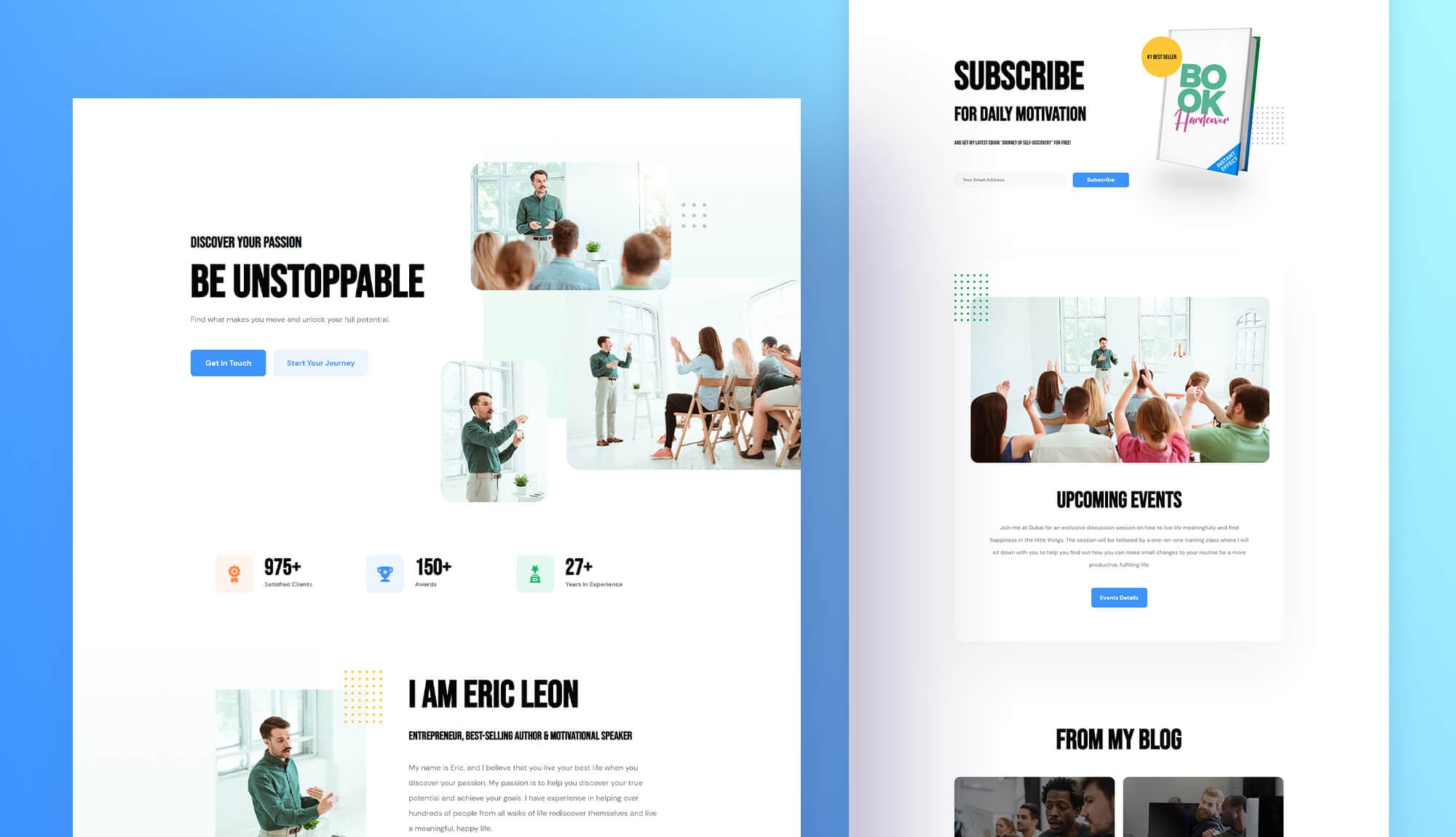 MotivSpeak - Motivational Speaker Gutenberg Template Banner