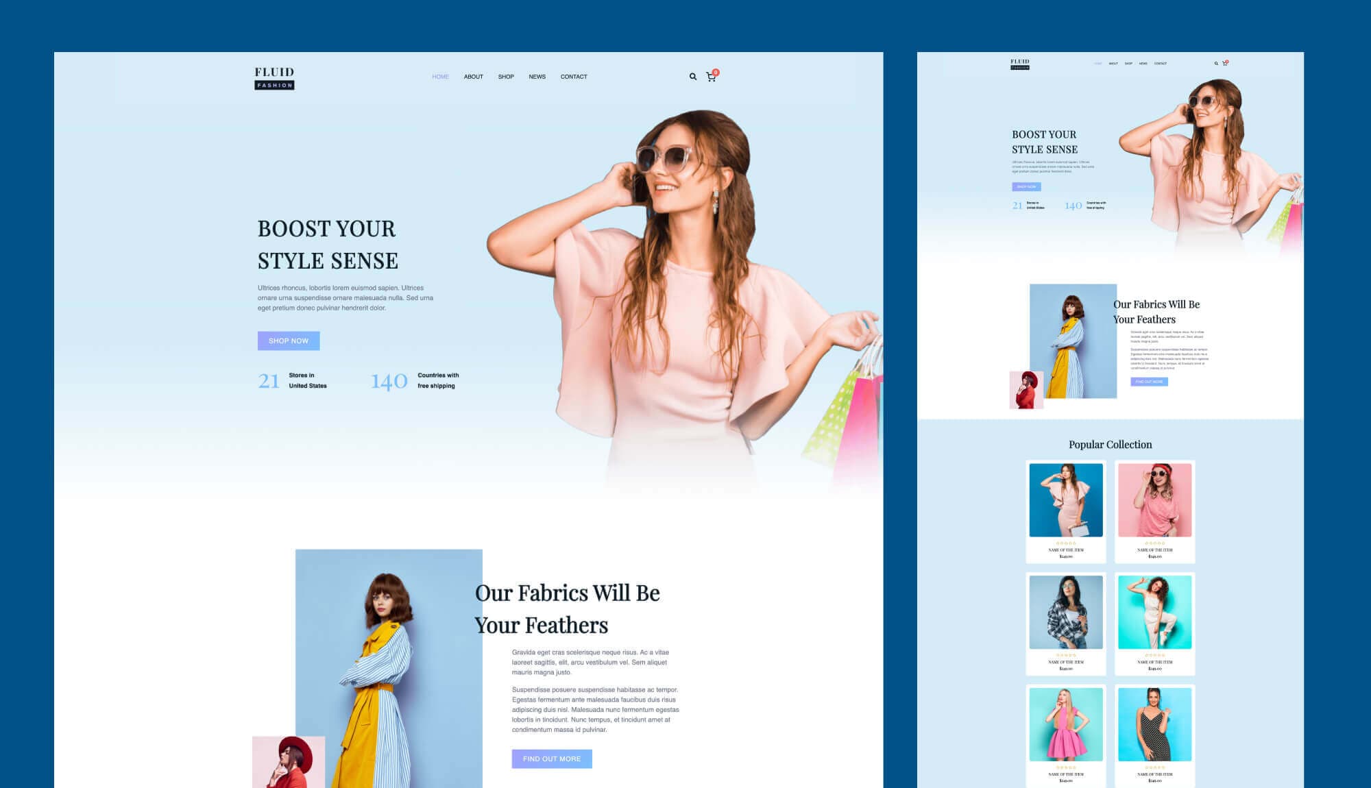Fluid Fashion - WooCommerce Clothing Store Template For Gutenberg Banner