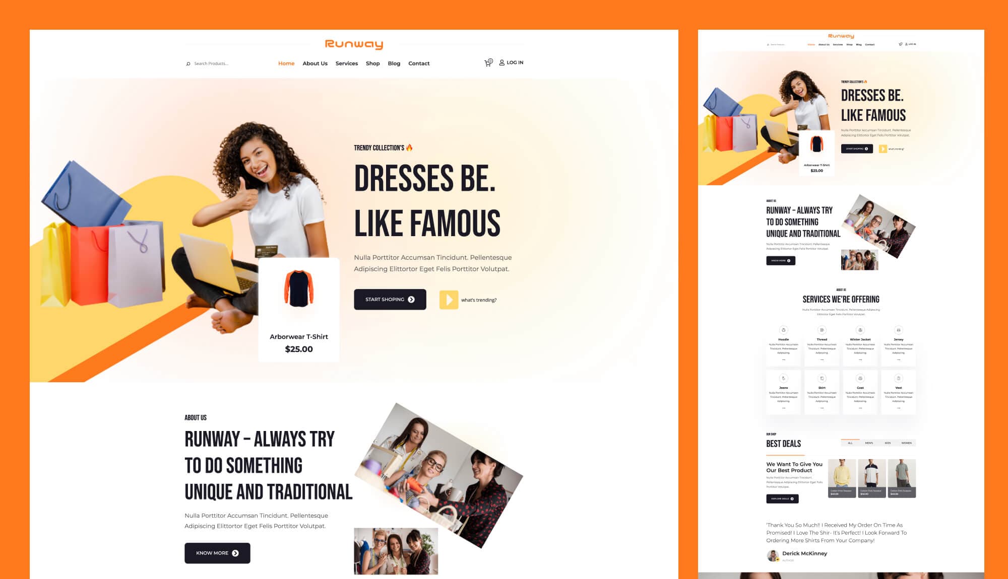 Runway - Buying House Template For Gutenberg Banner