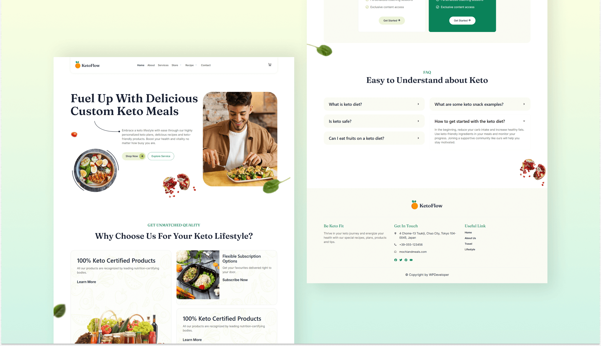 KetoFlow - Keto Diet Website Template for Elementor Banner