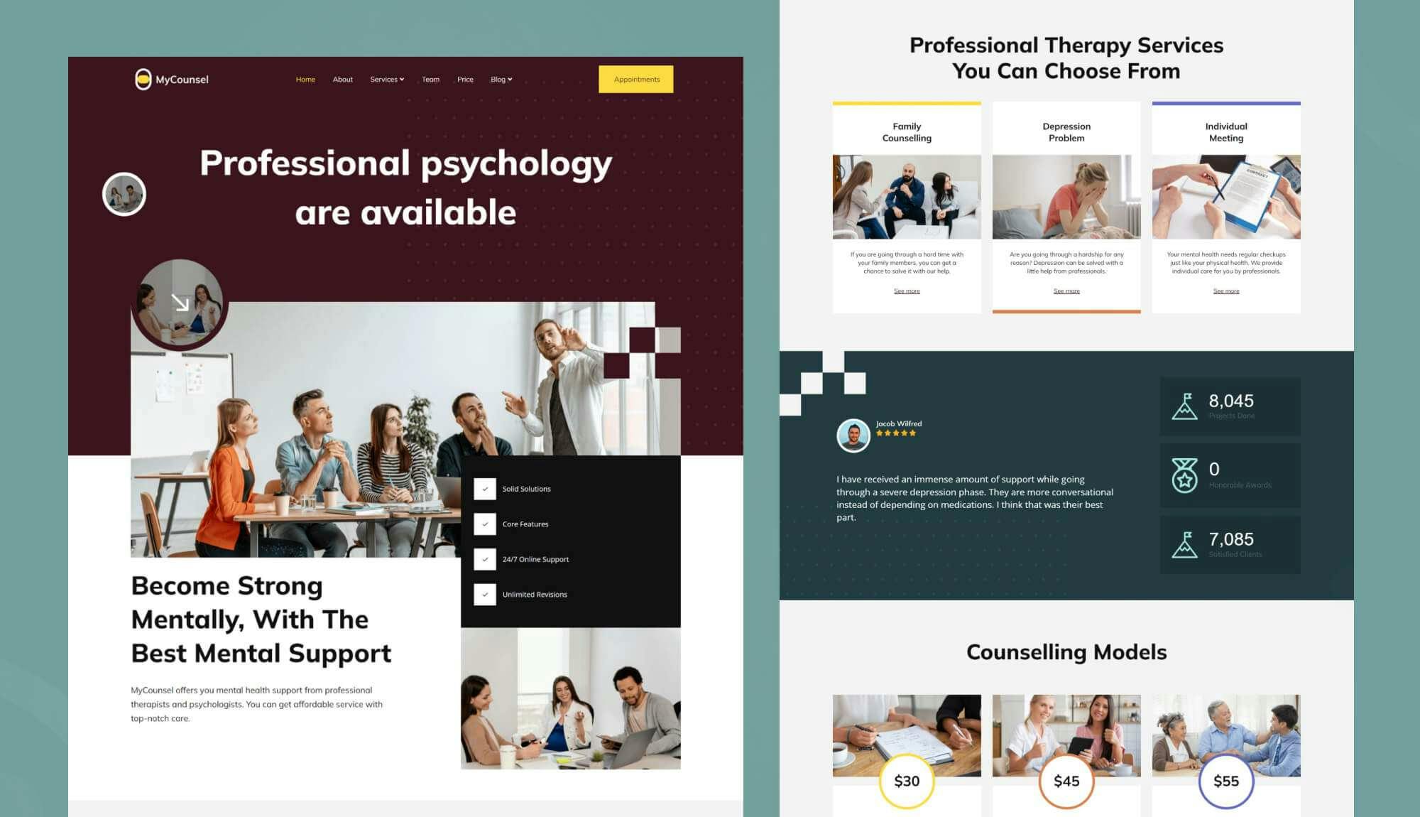 MyCounsel - Psychology Website Template Banner